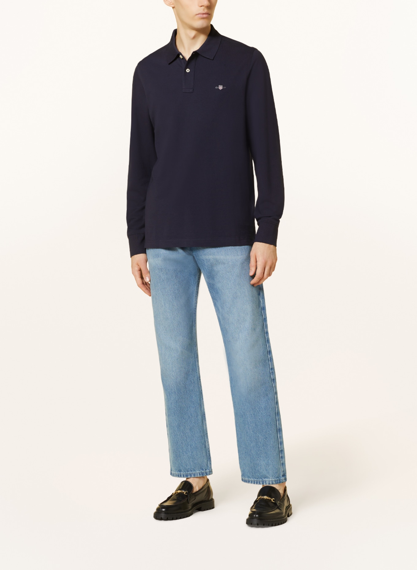 GANT Piqué-Poloshirt Regular Fit, Farbe: DUNKELBLAU (Bild 2)