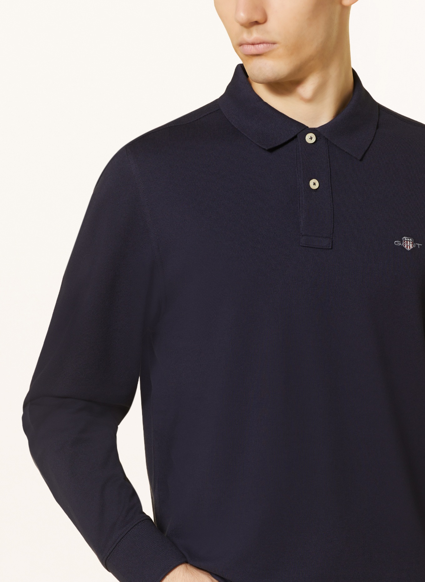 GANT Piqué polo shirt regular fit, Color: DARK BLUE (Image 4)