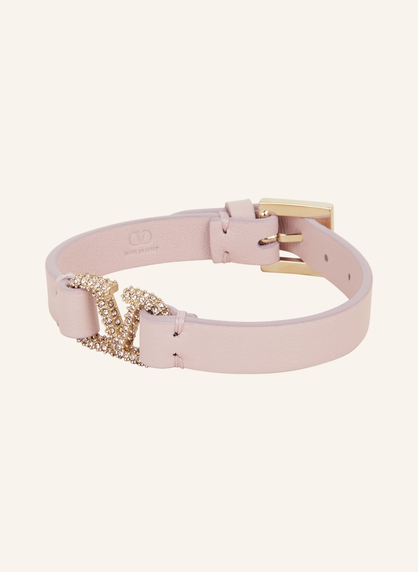 Valentino Garavani Garavani Leather Rockstud Bracelet In 银色 | ModeSens