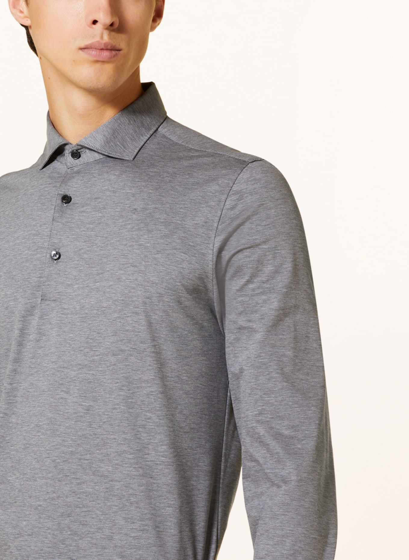OLYMP Jersey-Poloshirt Level Five body fit, Farbe: GRAU (Bild 4)