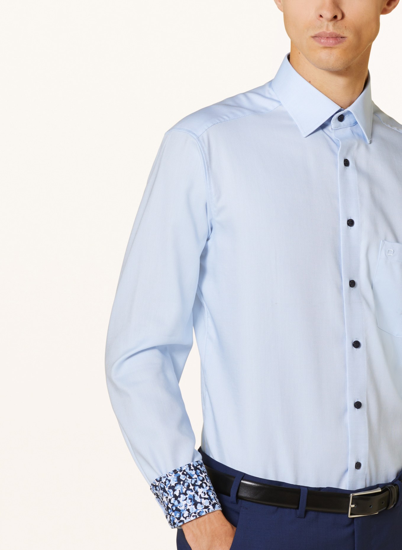 OLYMP Koszula, krój zbliżony do modern fit, Kolor: JASNONIEBIESKI (Obrazek 4)