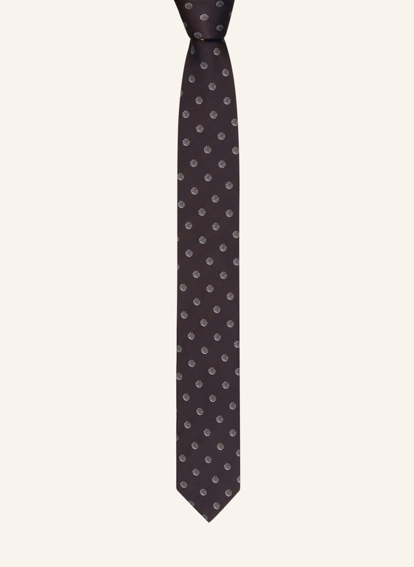 OLYMP Krawat, Kolor: CIEMNOBRĄZOWY (Obrazek 2)