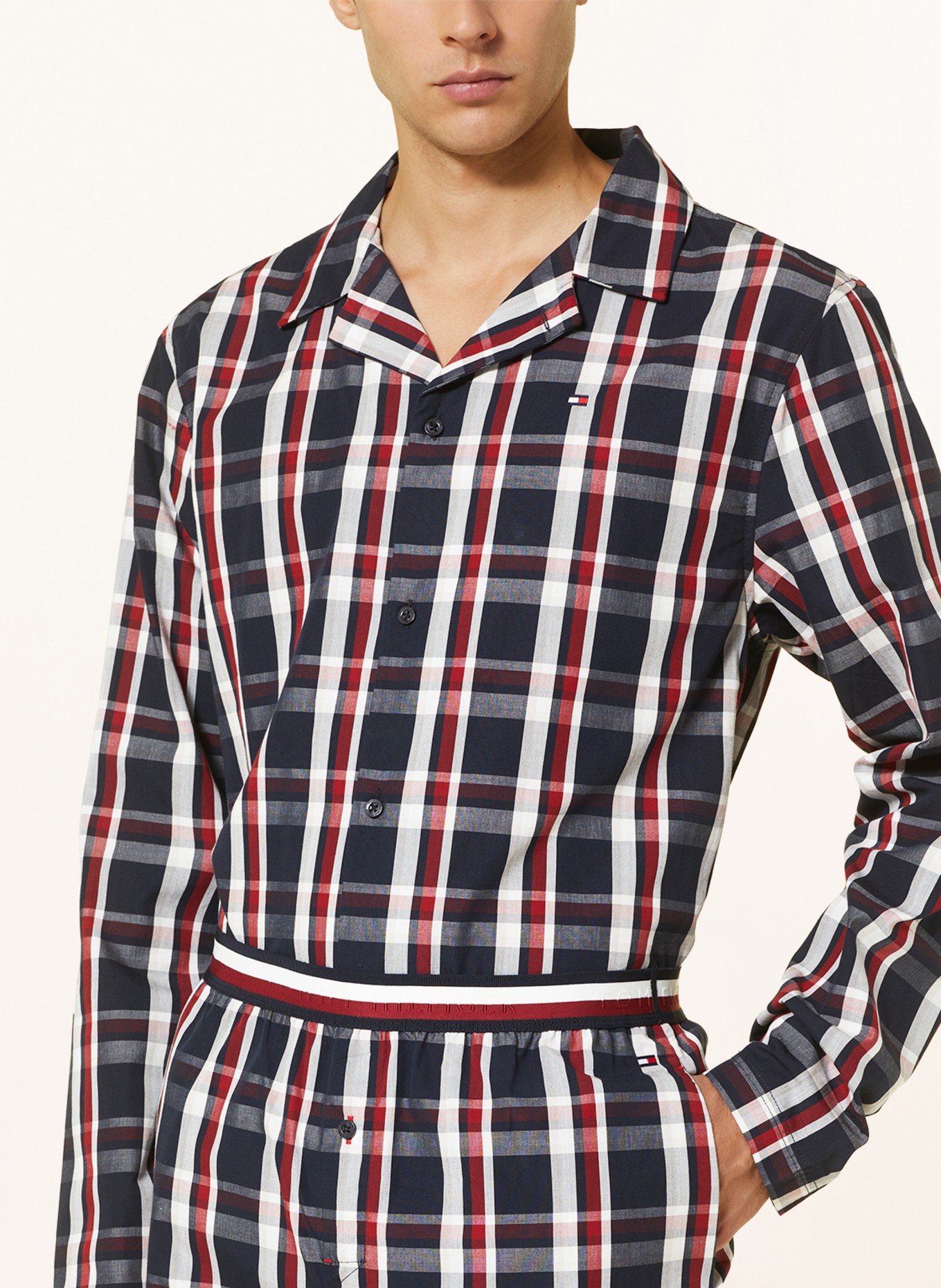 TOMMY HILFIGER Schlafanzug, Farbe: DUNKELBLAU/ WEISS/ DUNKELROT (Bild 4)