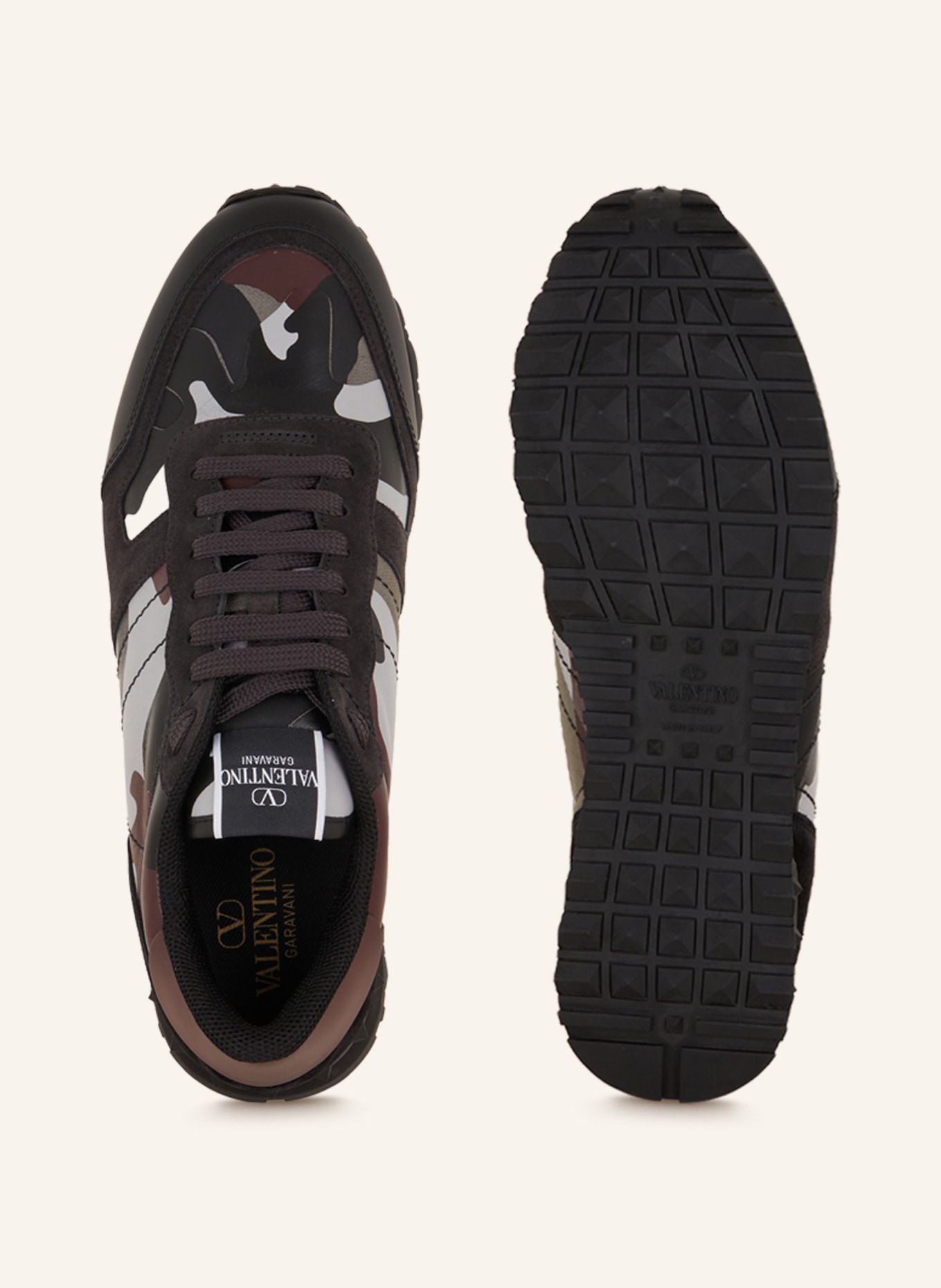 VALENTINO GARAVANI Sneakers ROCKRUNNER, Color: DARK GRAY/ DARK RED/ LIGHT GRAY (Image 5)