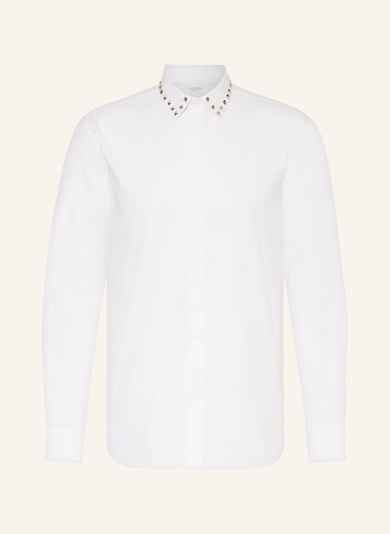 VALENTINO Shirt ROCKSTUD regular fit with rivets, Color: WHITE (Image 1)