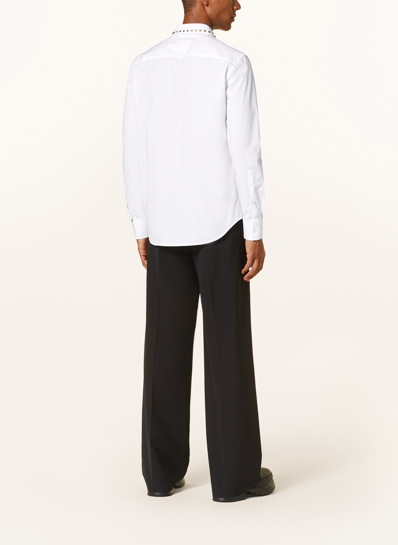 VALENTINO Shirt ROCKSTUD regular fit with rivets, Color: WHITE (Image 3)