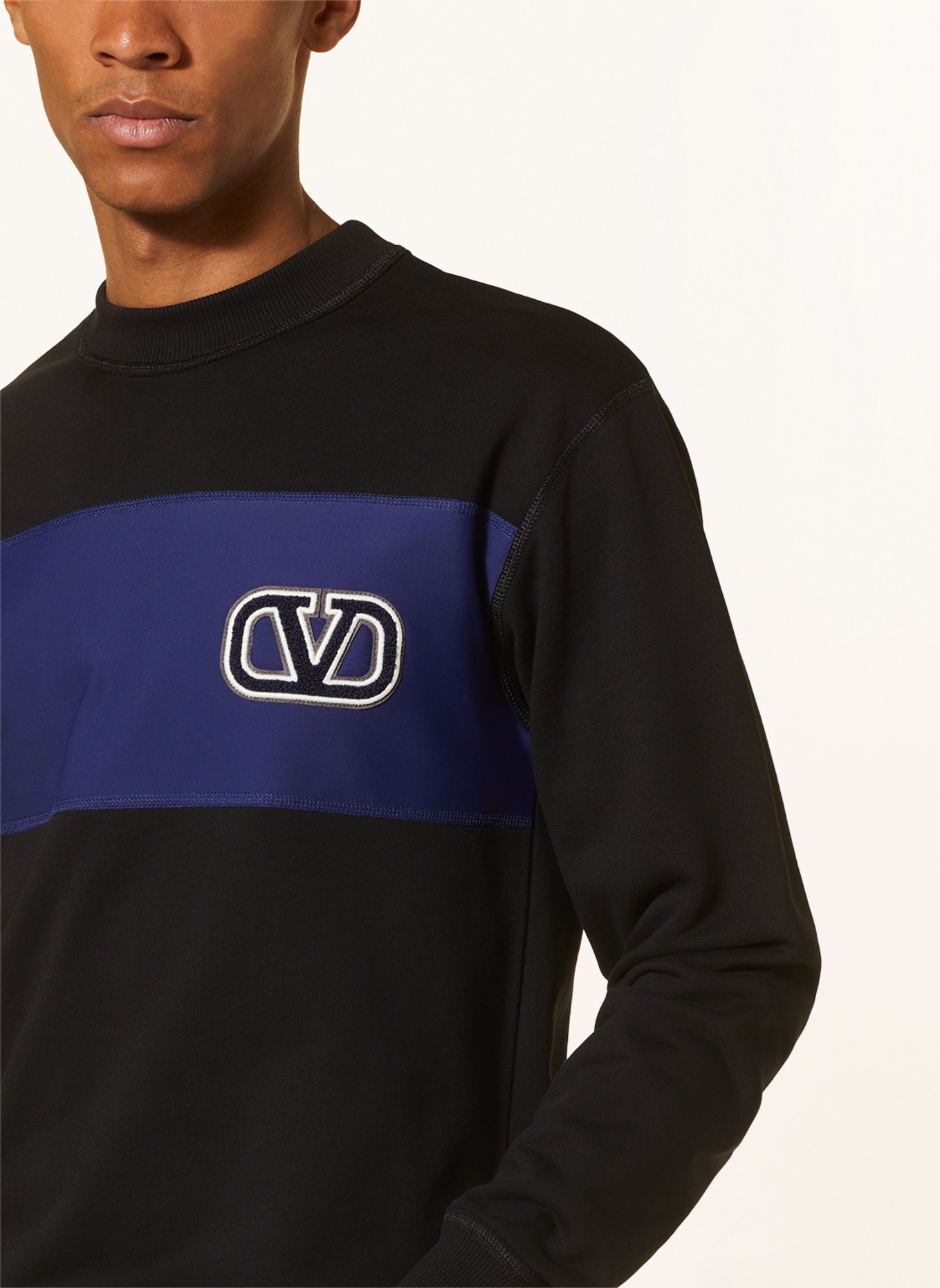 VALENTINO Sweatshirt, Color: BLACK/ BLUE (Image 4)
