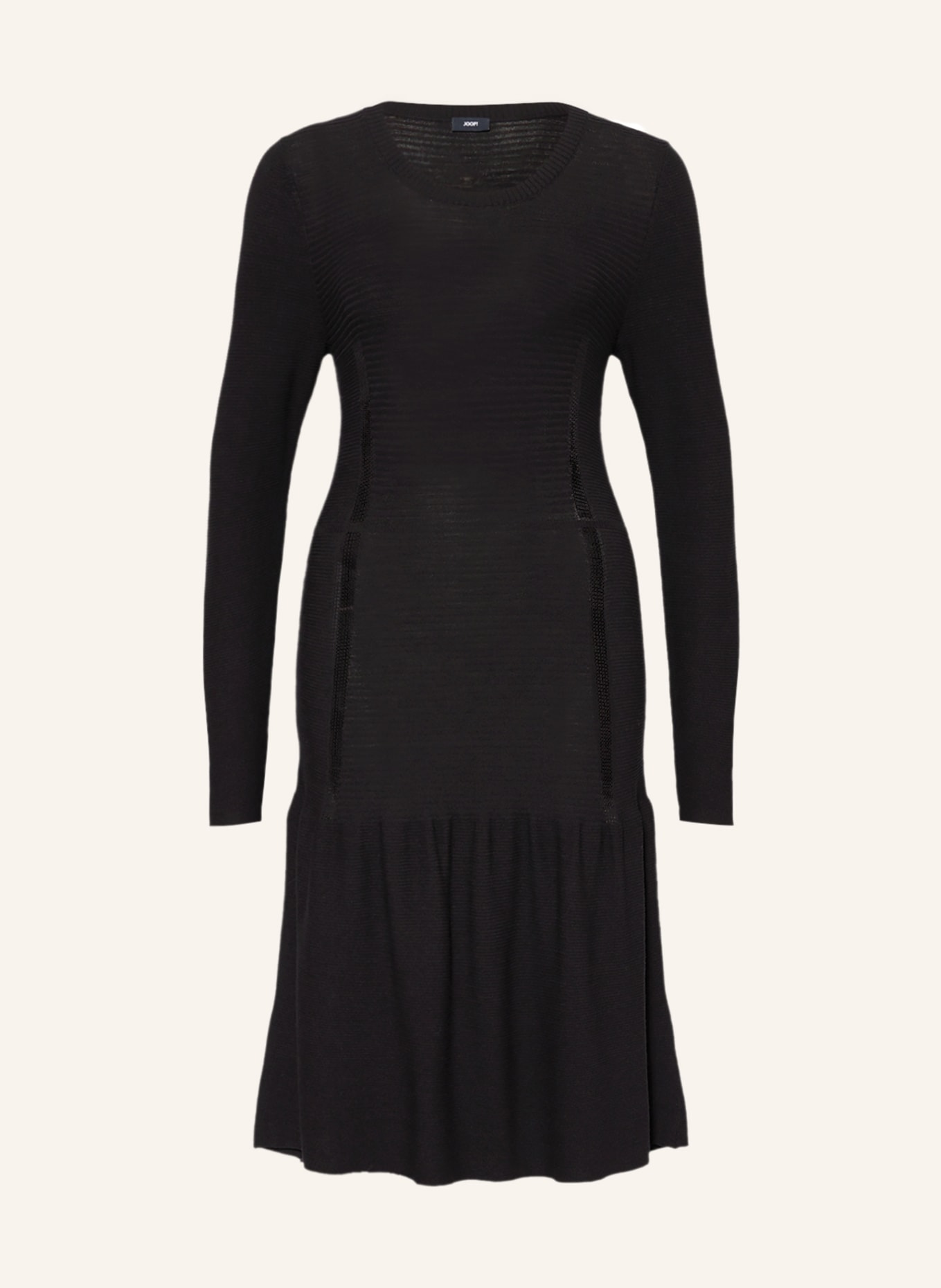 JOOP! Knit dress with frills, Color: BLACK (Image 1)