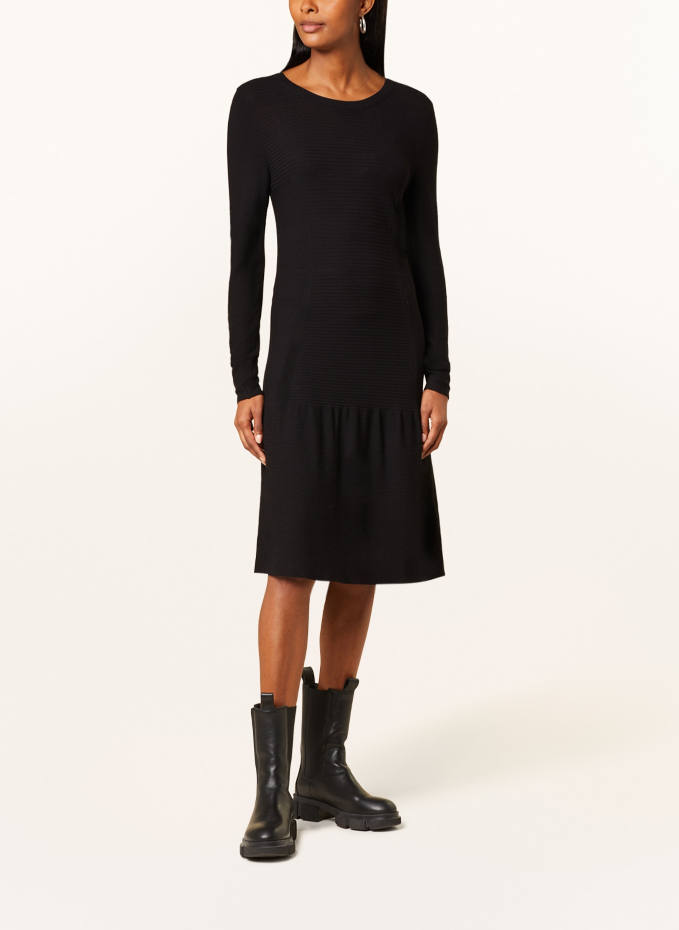 JOOP! Knit dress with frills, Color: BLACK (Image 2)