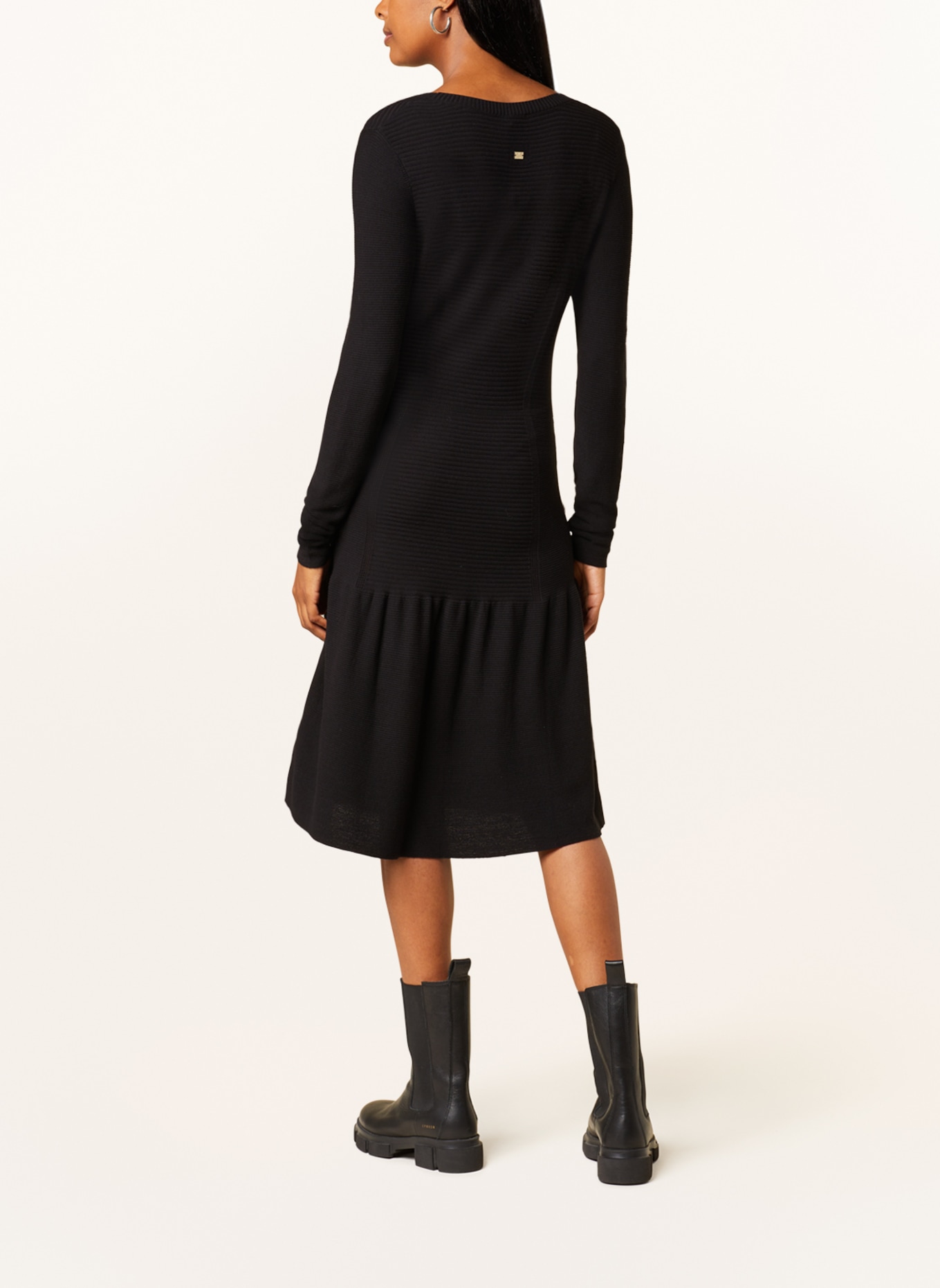JOOP! Knit dress with frills, Color: BLACK (Image 3)