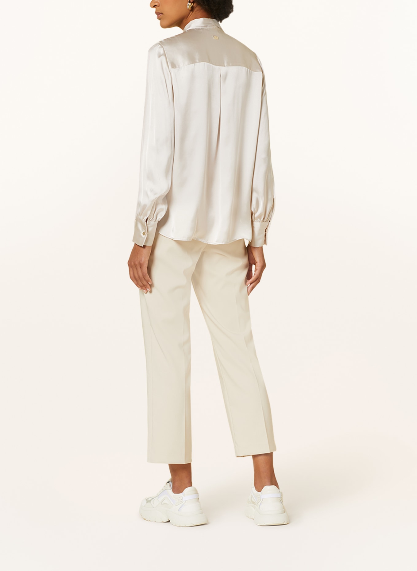 JOOP! Satin bow-tie blouse, Color: WHITE (Image 3)