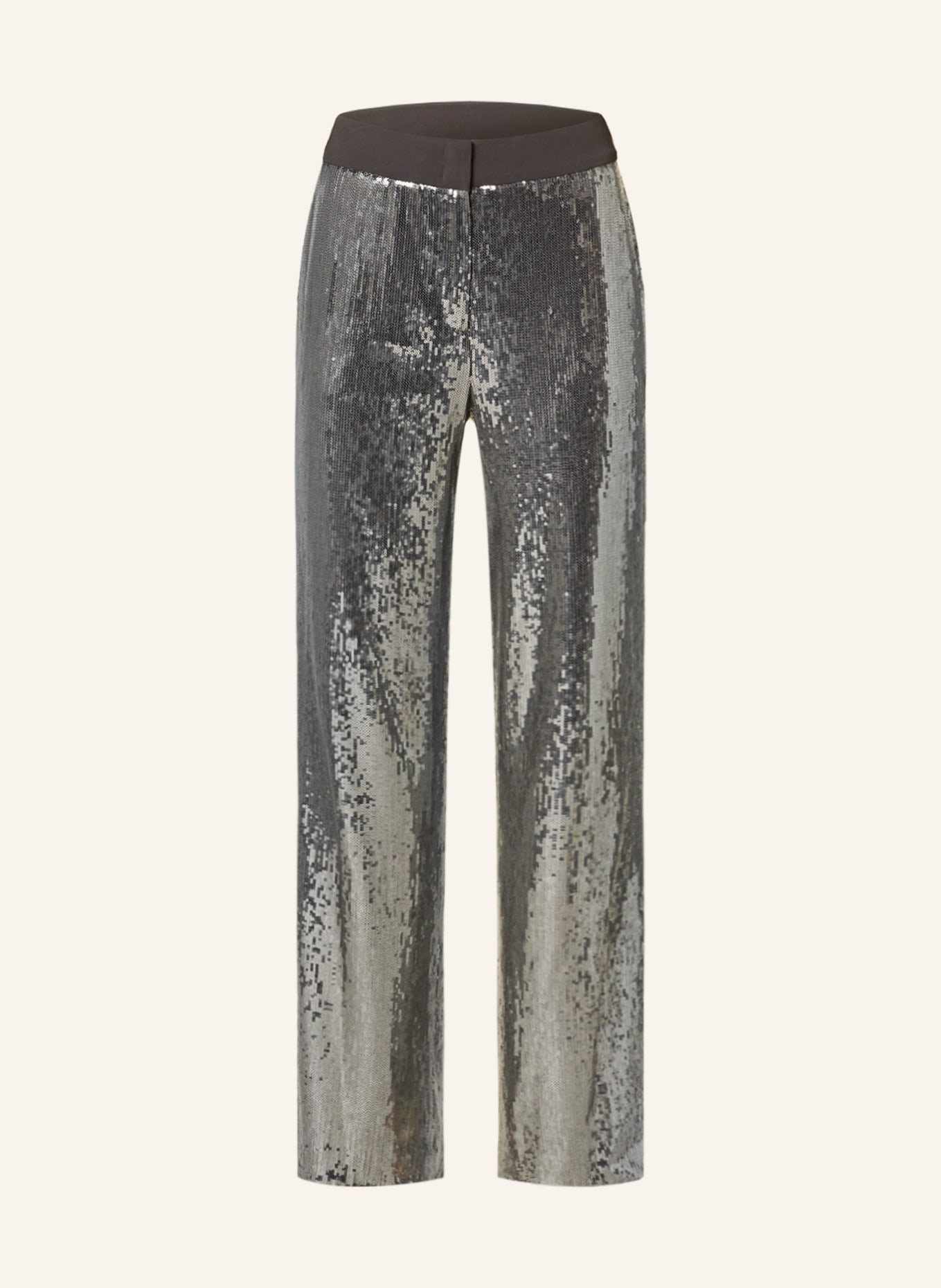 JOOP! Wide leg trousers with sequins, Color: SILVER (Image 1)