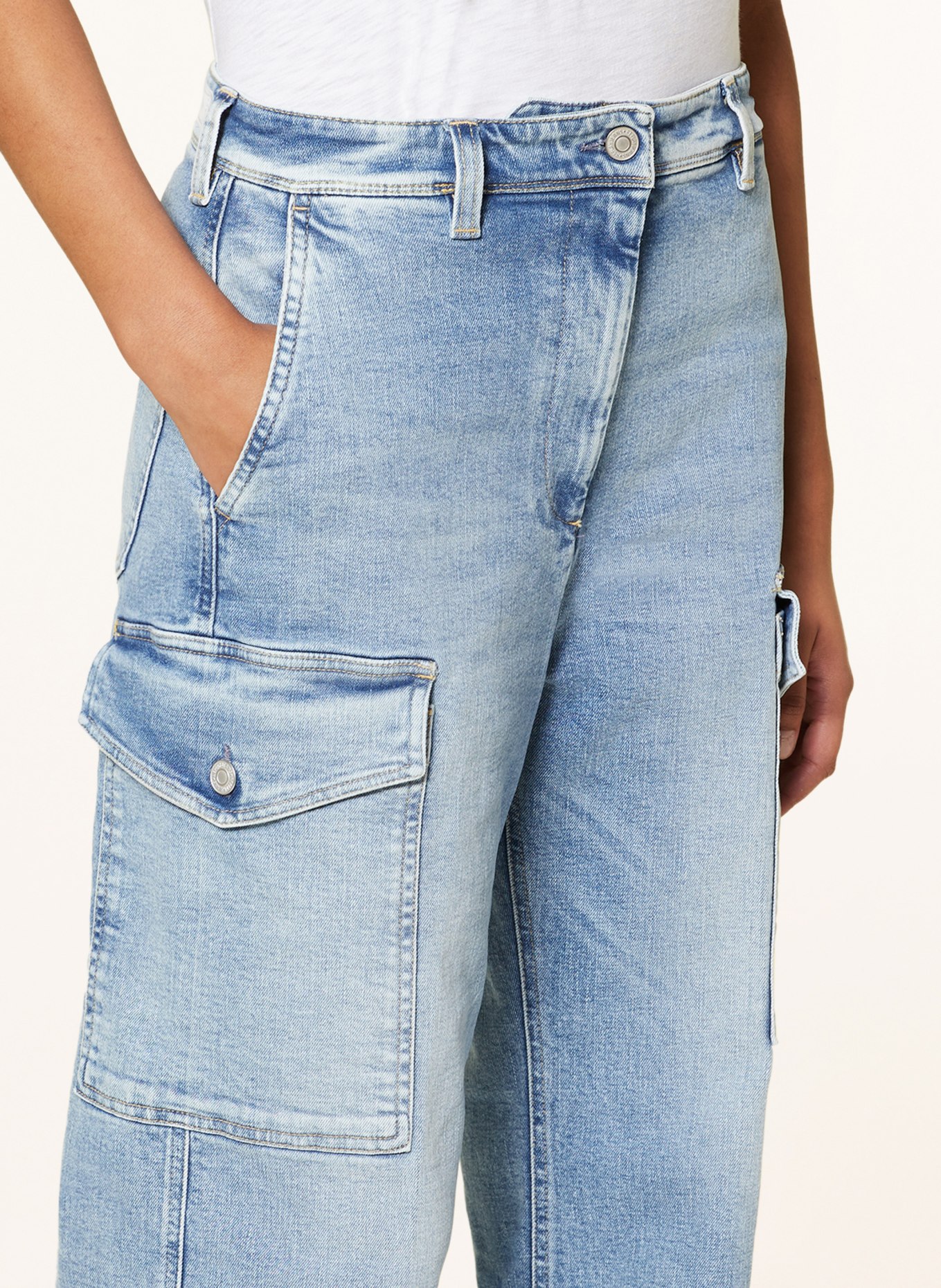 REPLAY Cargo jeans, Color: 011 SUPER LIGHT BLUE (Image 6)