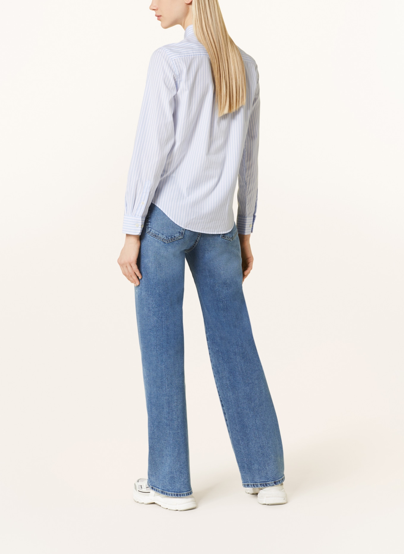 GANT Shirt blouse, Color: WHITE/ LIGHT BLUE (Image 3)