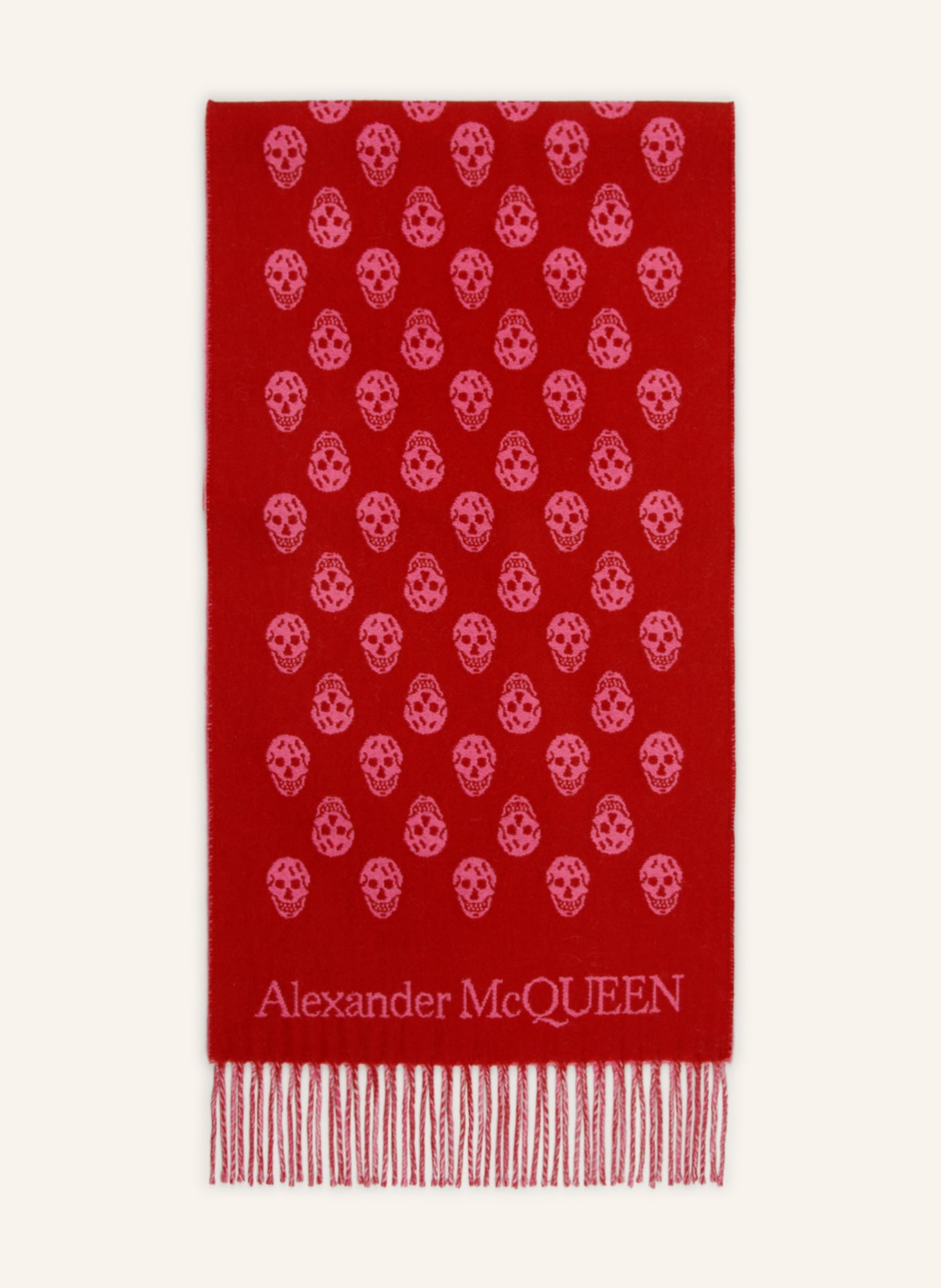Alexander McQUEEN Reversible scarf, Color: RED/ PINK (Image 1)