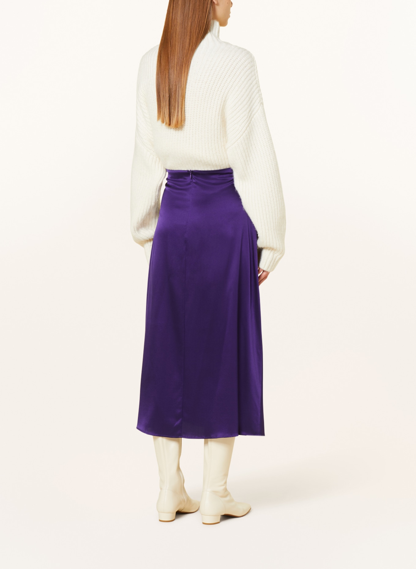 (THE MERCER) N.Y. Silk skirt, Color: PURPLE (Image 3)