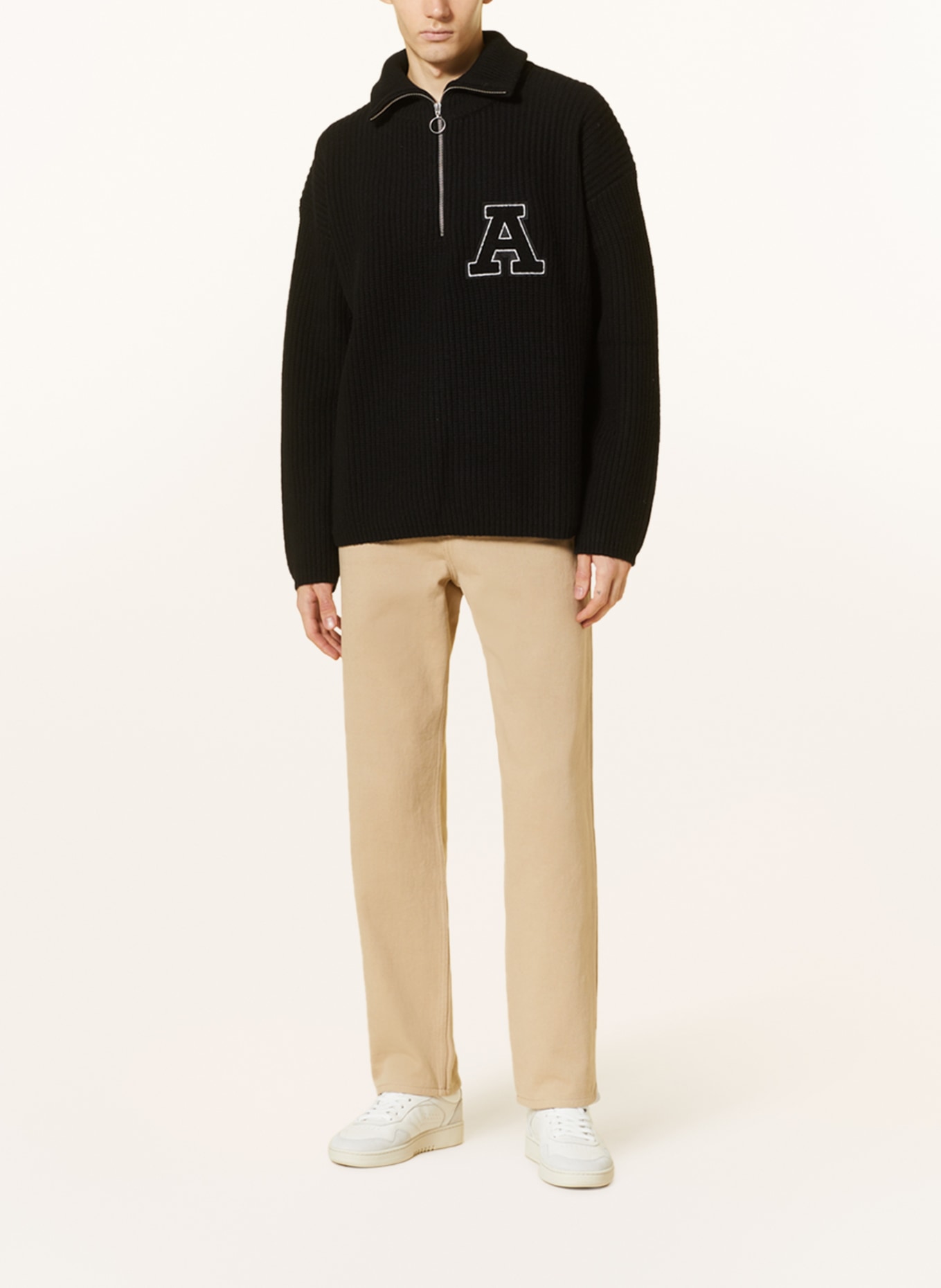 AXEL ARIGATO Half-zip sweater, Color: BLACK (Image 2)
