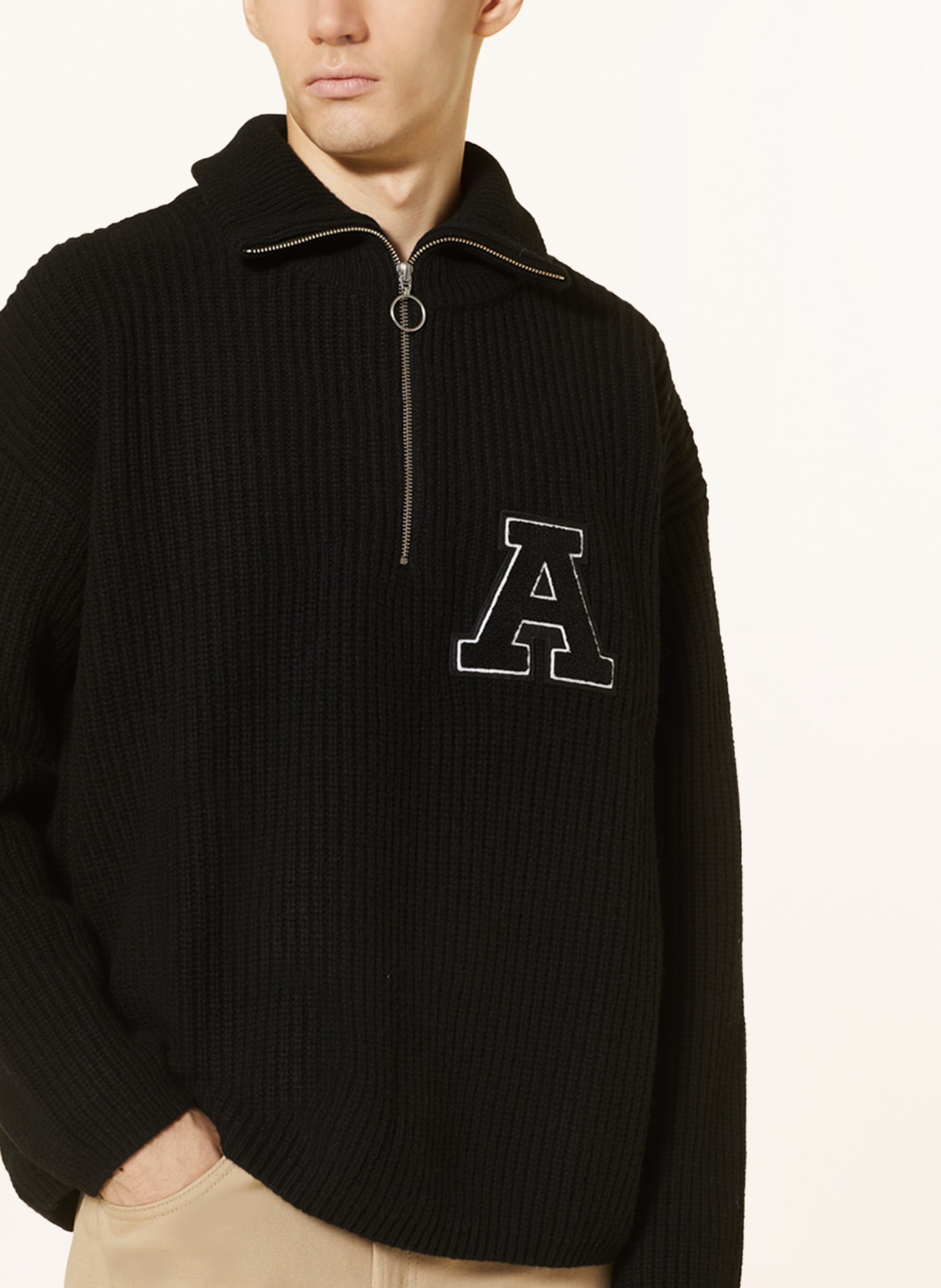 AXEL ARIGATO Half-zip sweater, Color: BLACK (Image 4)
