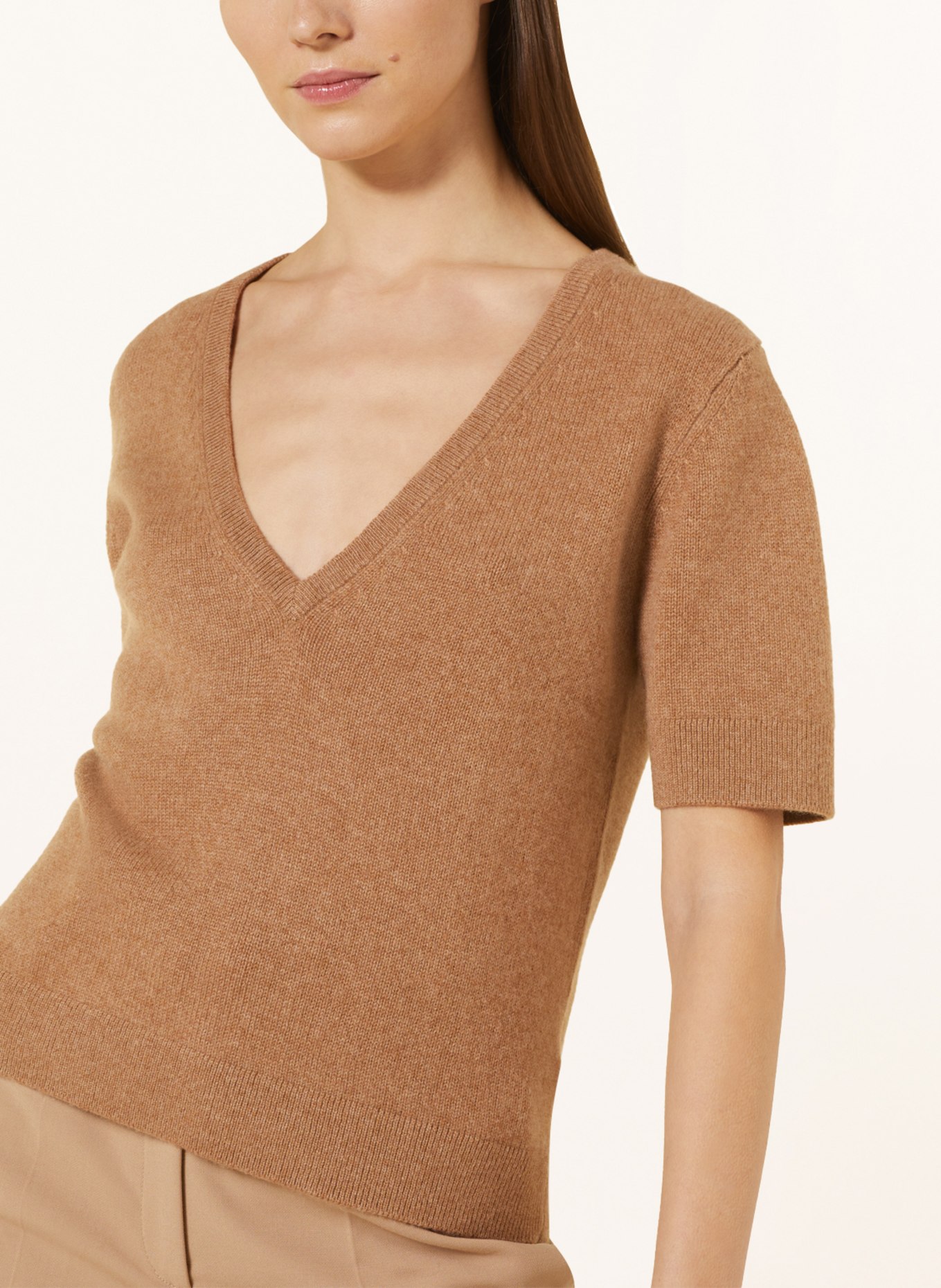 (THE MERCER) N.Y. Knit shirt in cashmere, Color: CAMEL (Image 4)