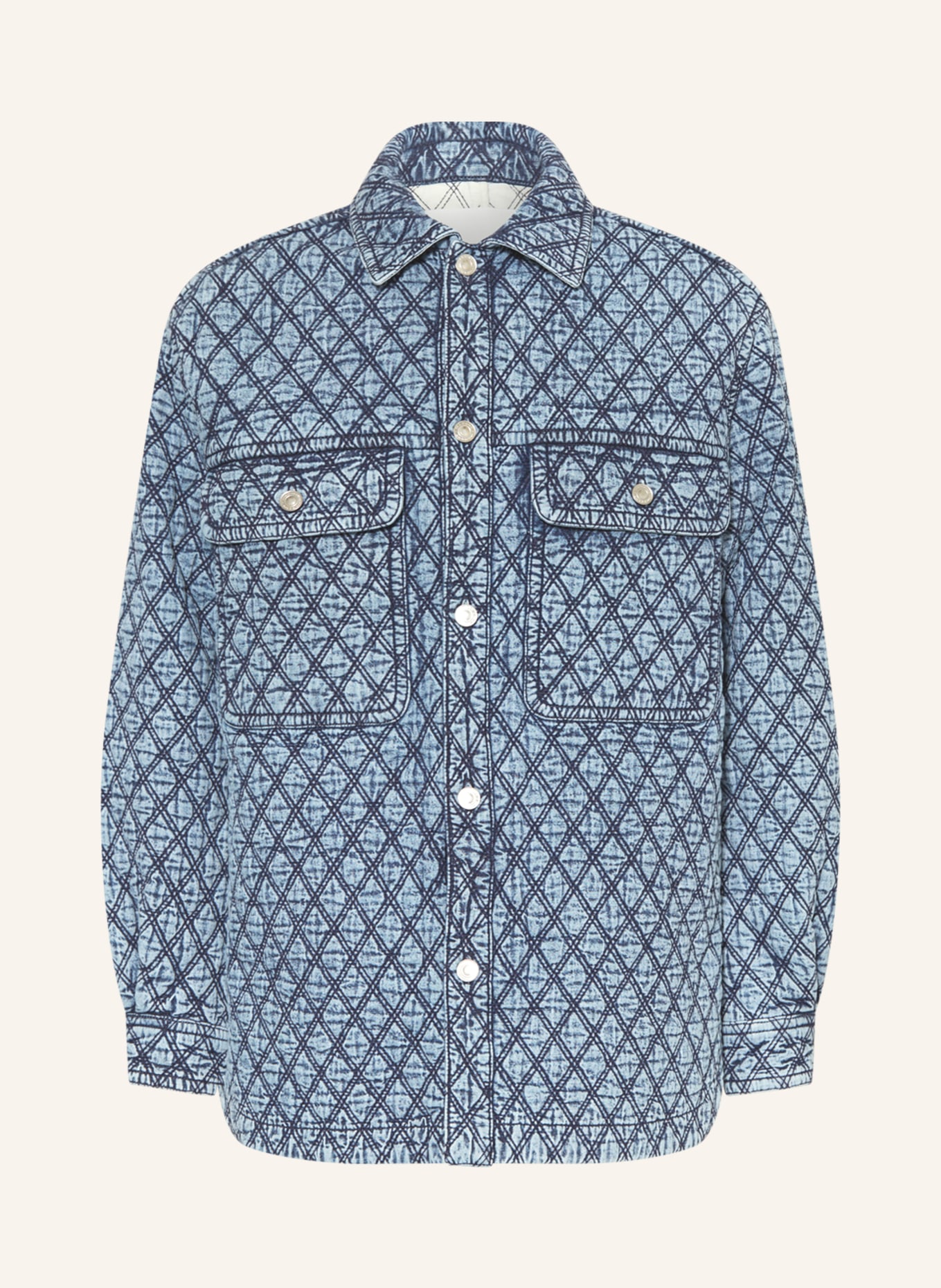 ISABEL MARANT Overshirt DHOTARIO in denim look, Color: LIGHT BLUE/ DARK BLUE (Image 1)