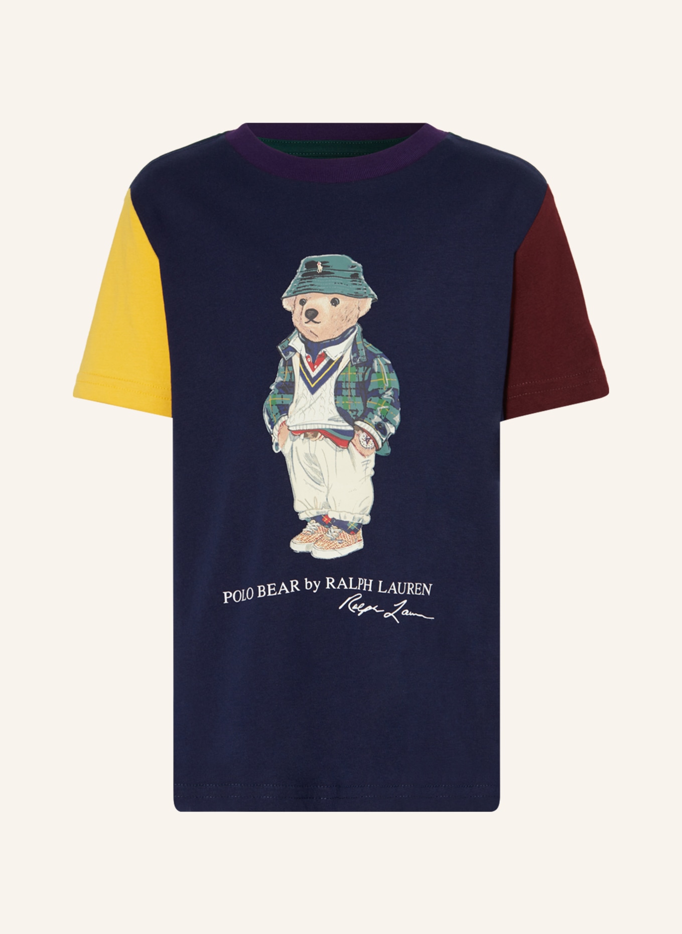 POLO RALPH LAUREN T-Shirt, Farbe: DUNKELBLAU/ GELB/ DUNKELROT (Bild 1)