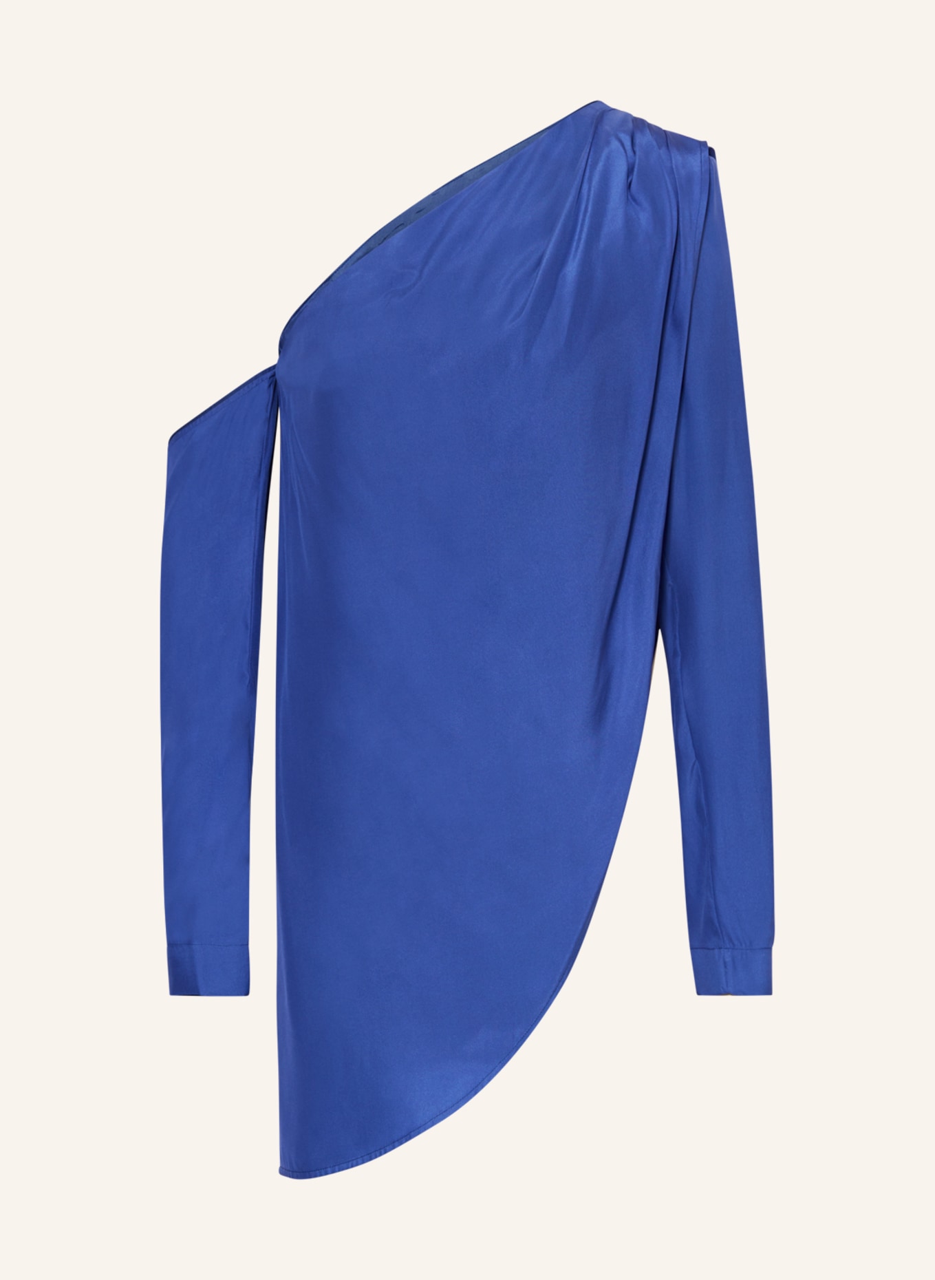 GAUGE81 One-shoulder shirt TOHO made of silk: BLUE