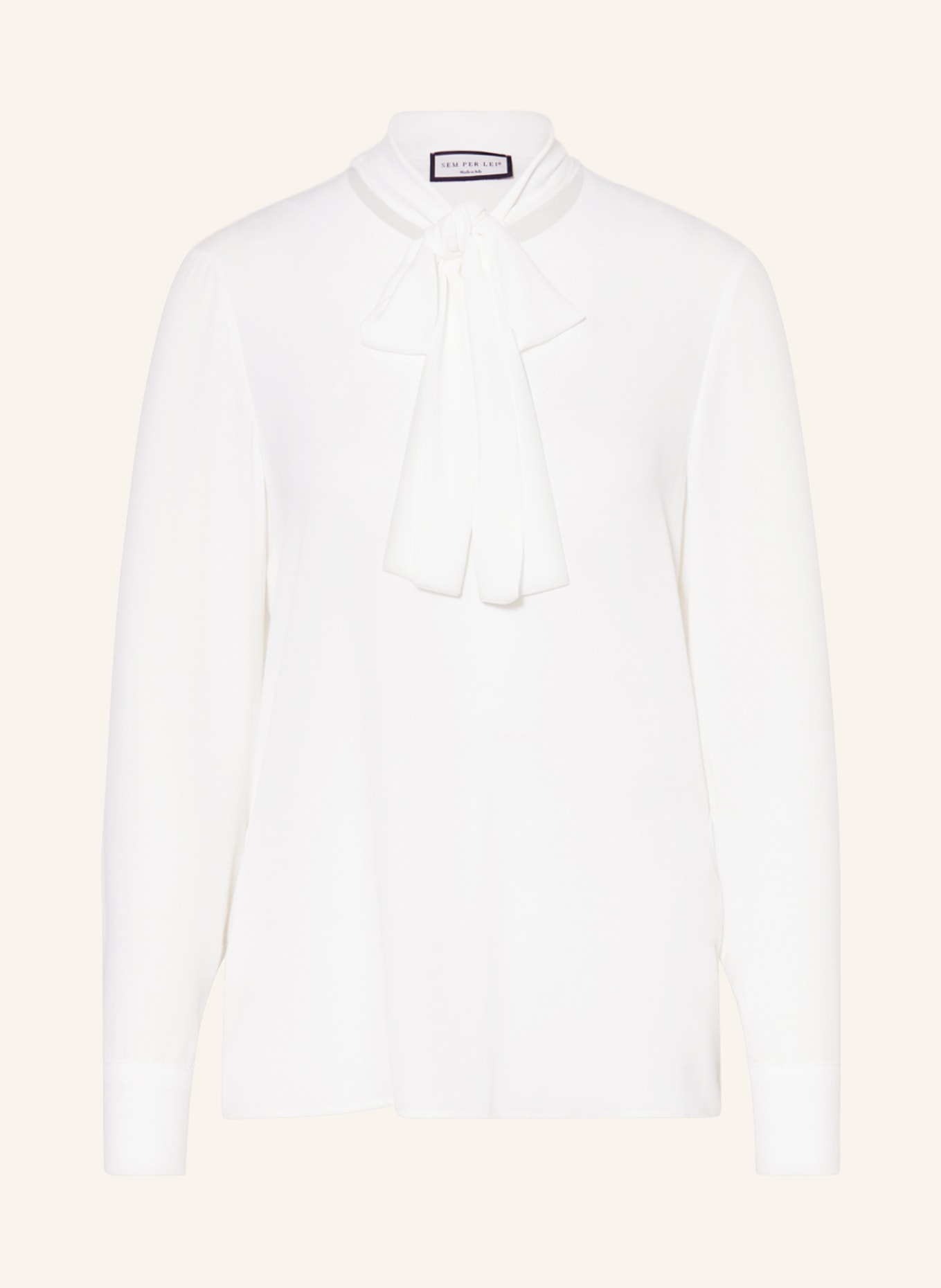 SEM PER LEI Bow-tie blouse, Color: WHITE (Image 1)