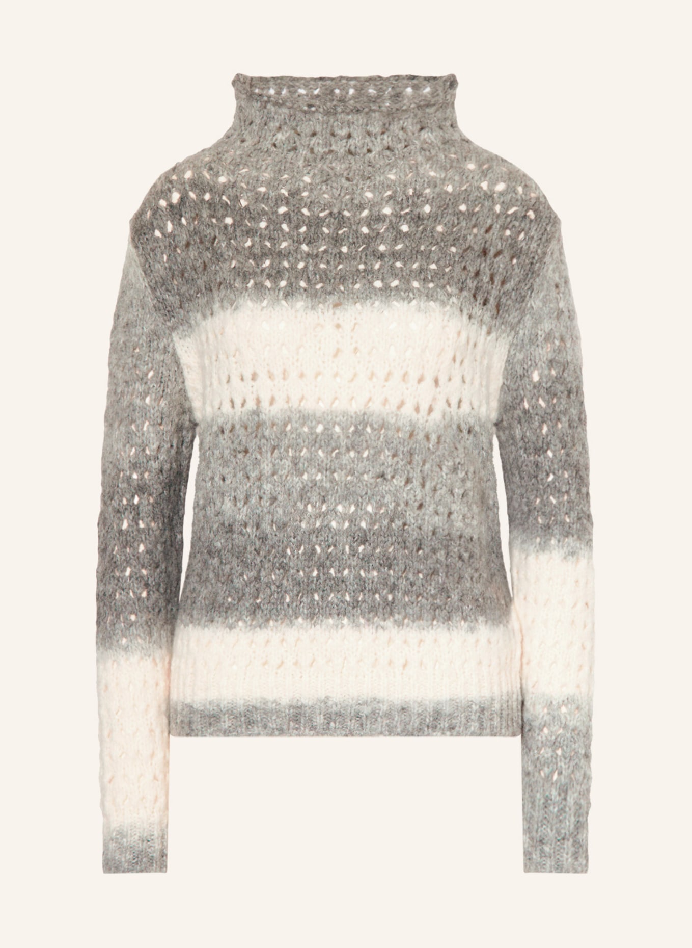 SEM PER LEI Sweater, Color: GRAY/ WHITE (Image 1)