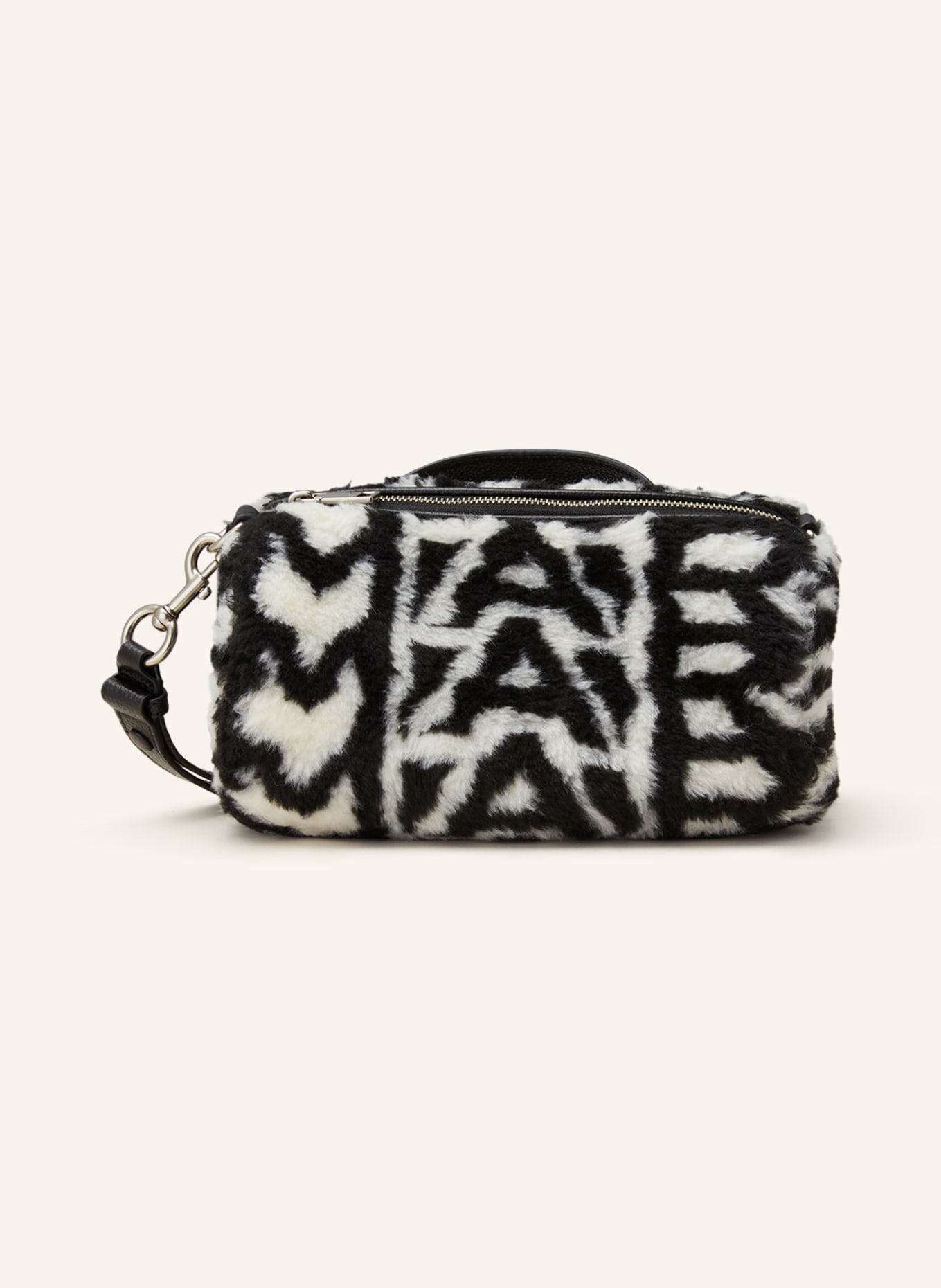 MARC JACOBS Crossbody bag made of teddy, Color: BLACK/ WHITE (Image 1)