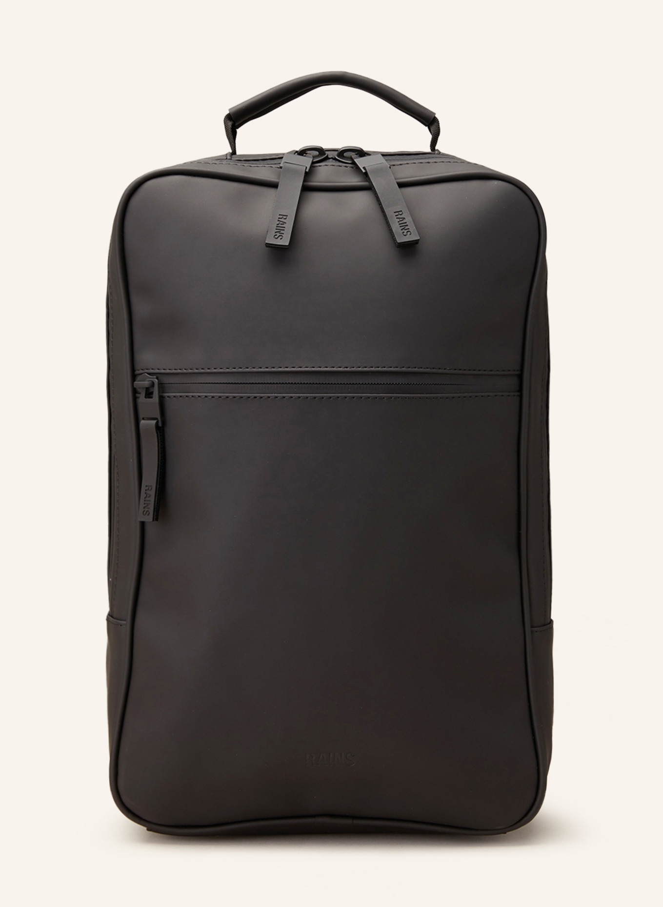 RAINS Backpack BOOK with laptop compartment, Color: BLACK (Image 1)