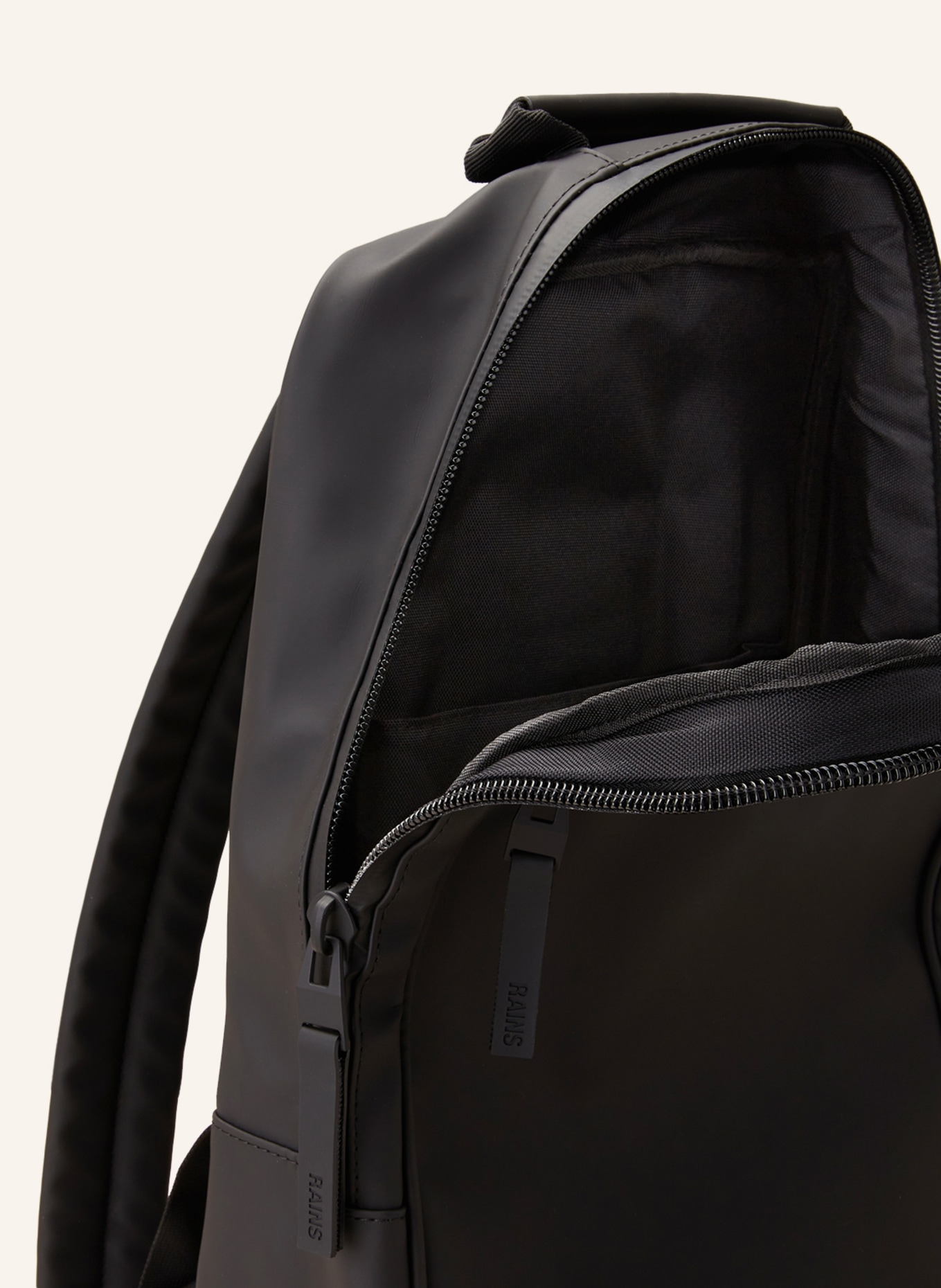 RAINS Backpack BOOK with laptop compartment, Color: BLACK (Image 3)