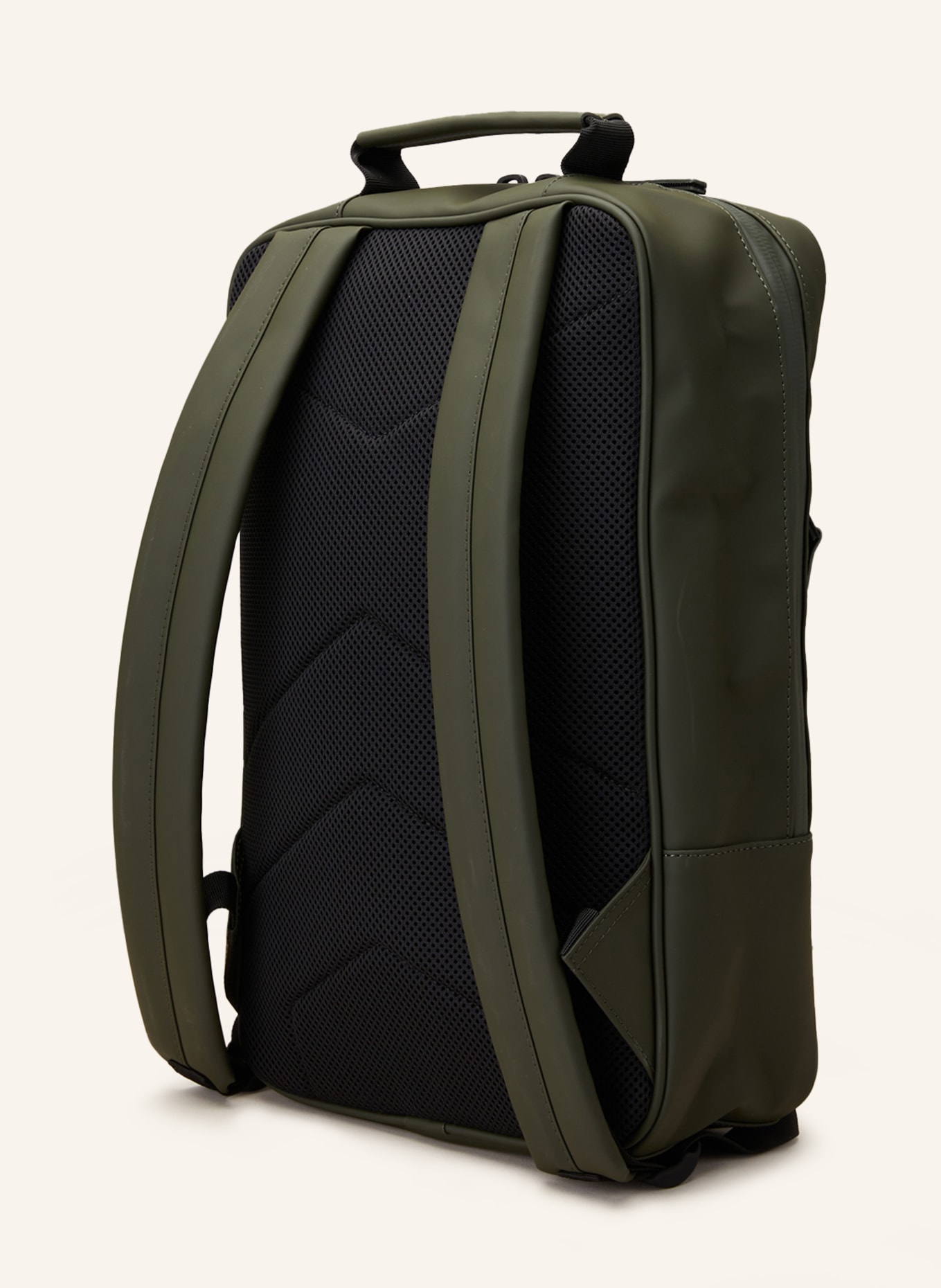 RAINS Backpack BOOK with laptop compartment, Color: DARK GREEN (Image 2)