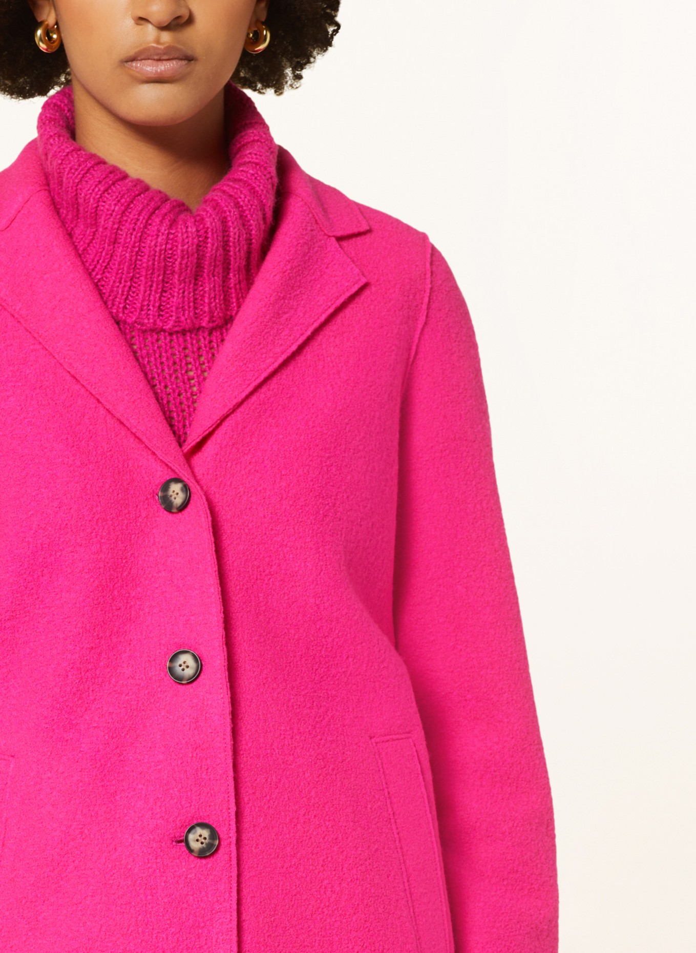 oui Wool coat, Color: PINK (Image 4)