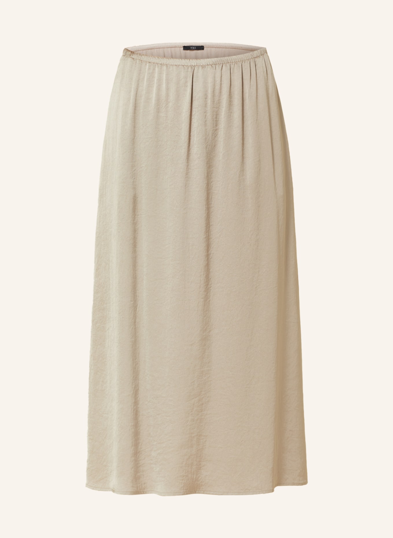 oui Satin skirt, Color: BEIGE (Image 1)