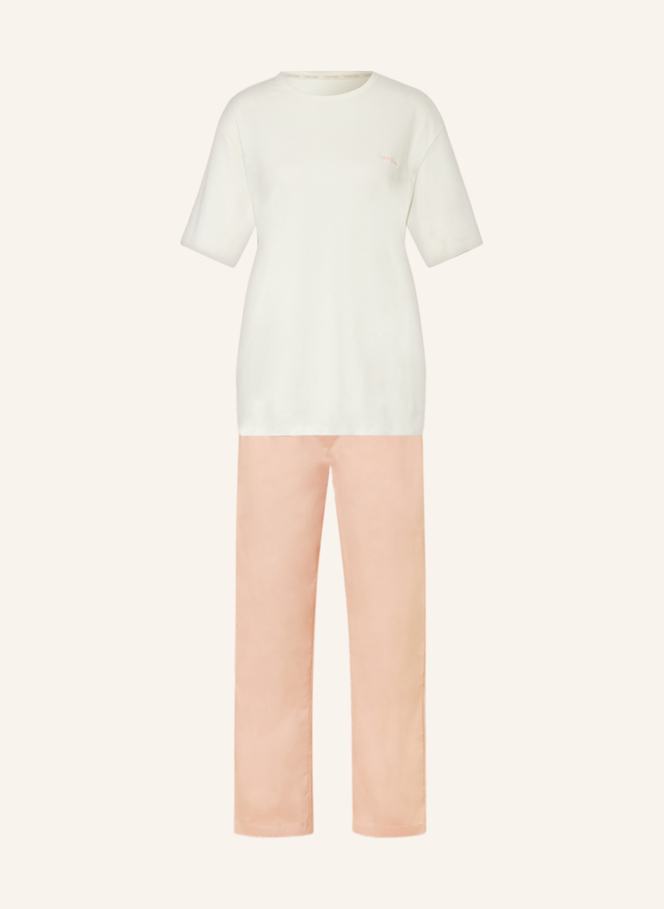 Calvin Klein Schlafanzug PJ IN A BAG, Farbe: ECRU/ NUDE (Bild 1)