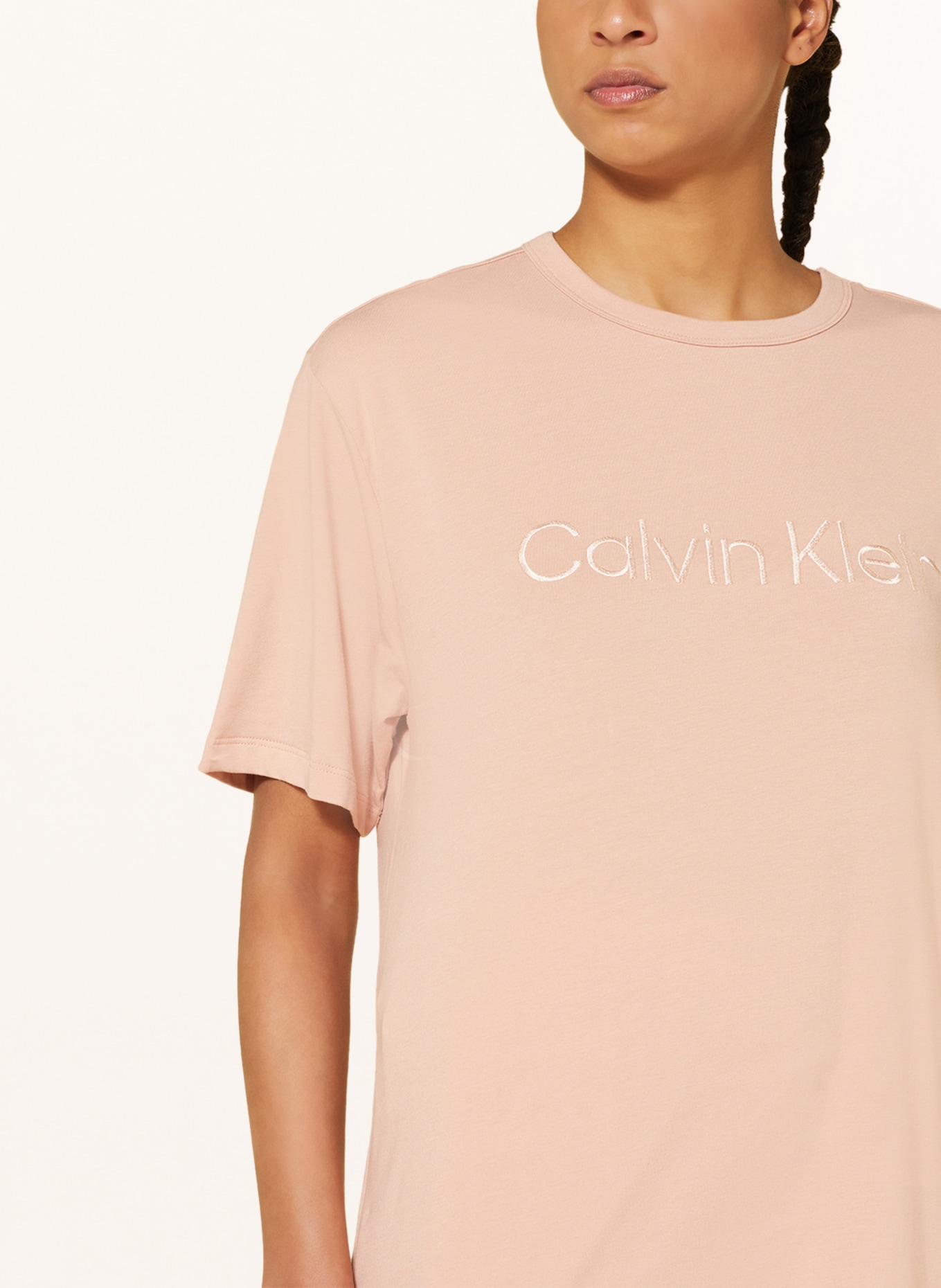 Calvin Klein Pyžamové tričko PURE COTTON, Barva: NUDE (Obrázek 4)