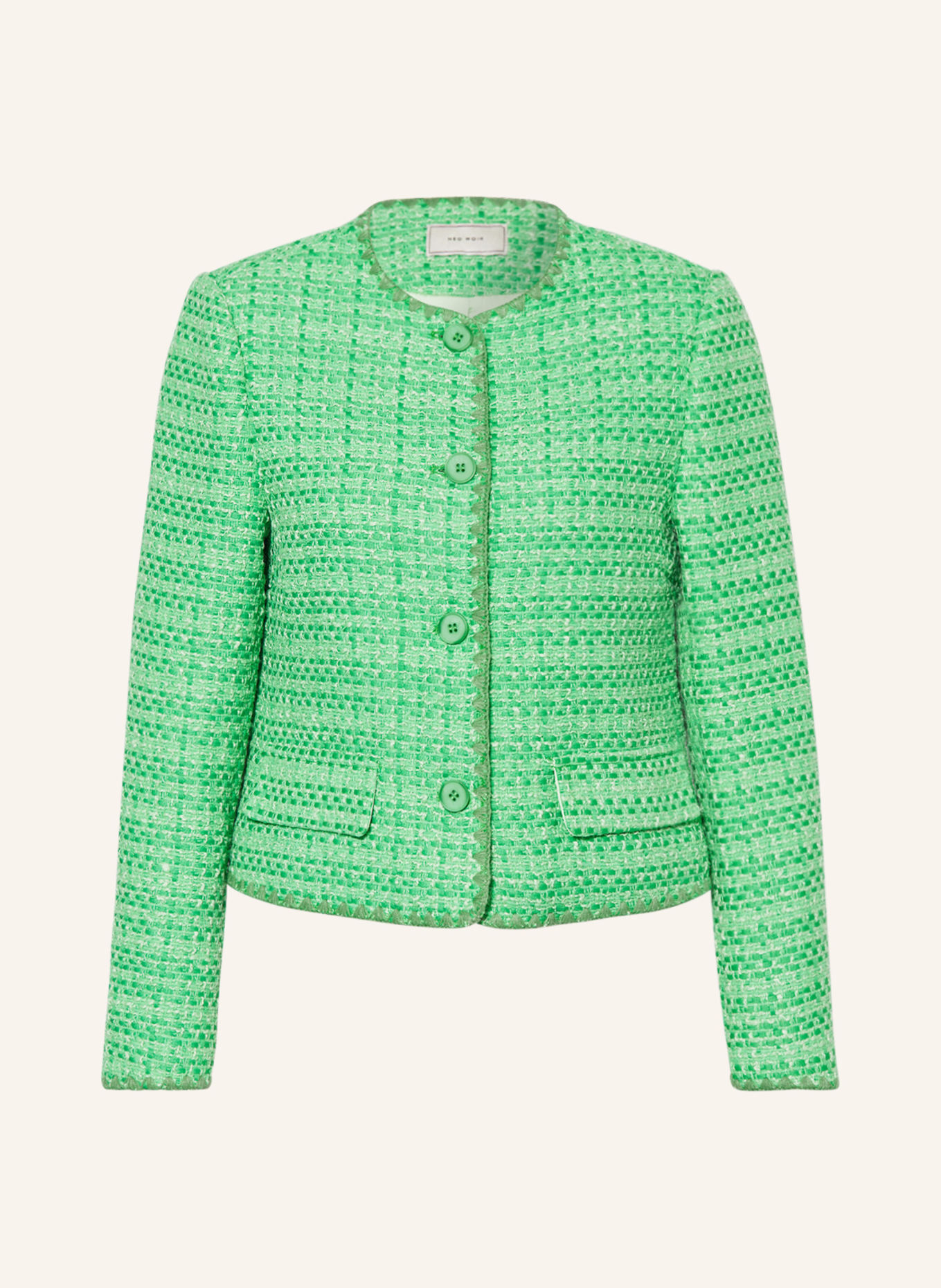 NEO NOIR Bouclé jacket HELINA, Color: GREEN (Image 1)