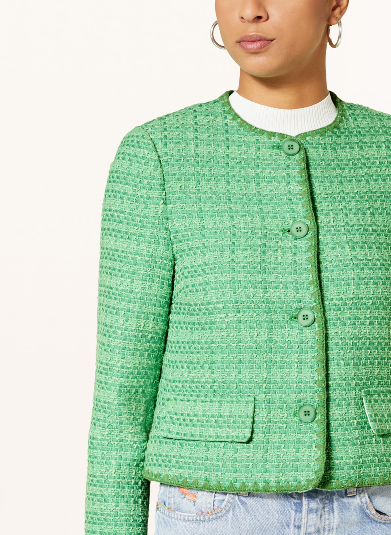 NEO NOIR Bouclé jacket HELINA, Color: GREEN (Image 4)