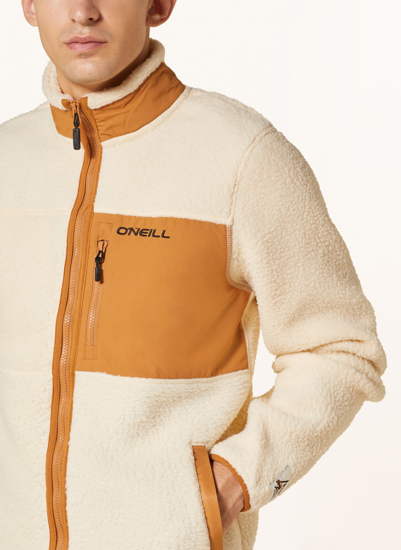 O'NEILL Mid-layer jacket HIGH PILE, Color: ECRU/ COGNAC (Image 4)