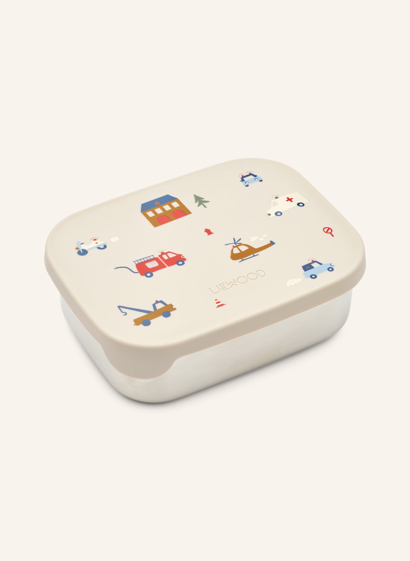 LIEWOOD Lunchbox ARTHUR, Farbe: SILBER/ CREME/ HELLBRAUN (Bild 1)