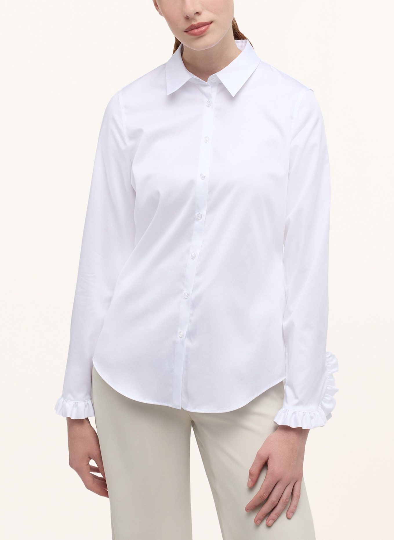 ETERNA Shirt blouse with ruffles, Color: WHITE (Image 2)