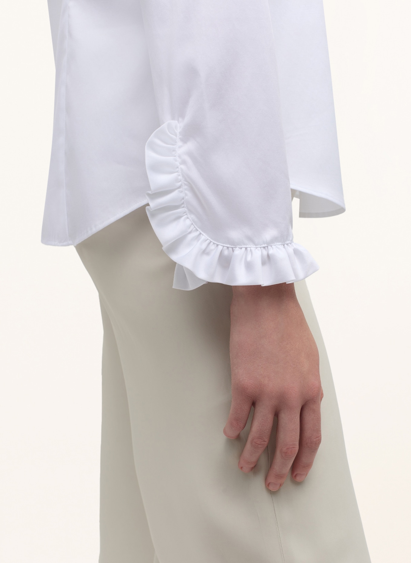 ETERNA Shirt blouse with ruffles, Color: WHITE (Image 4)