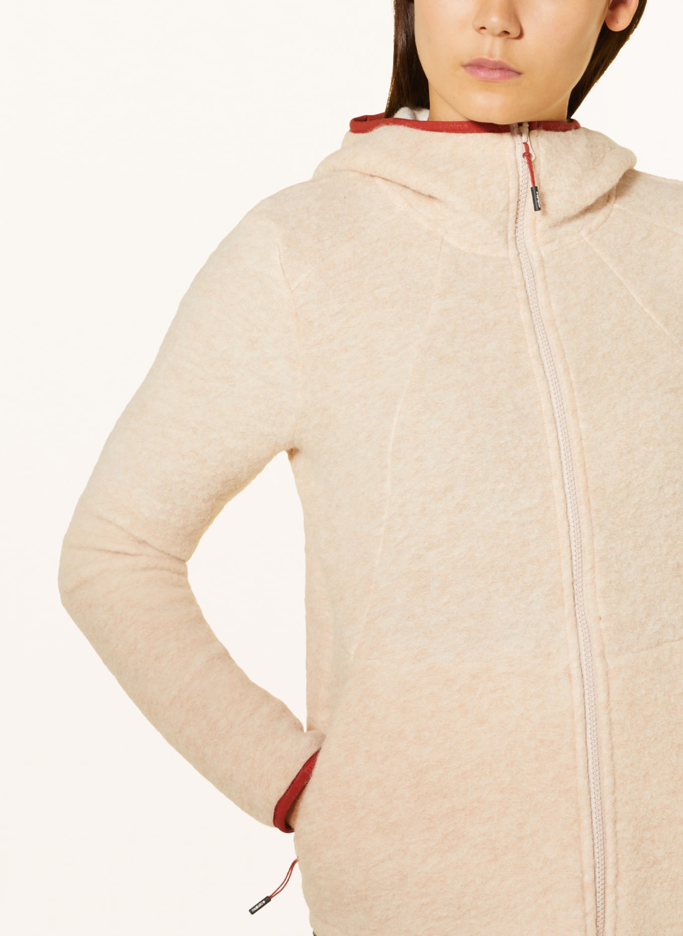 maloja Mid-layer jacket GLENAM., Color: NUDE/ DARK RED (Image 5)