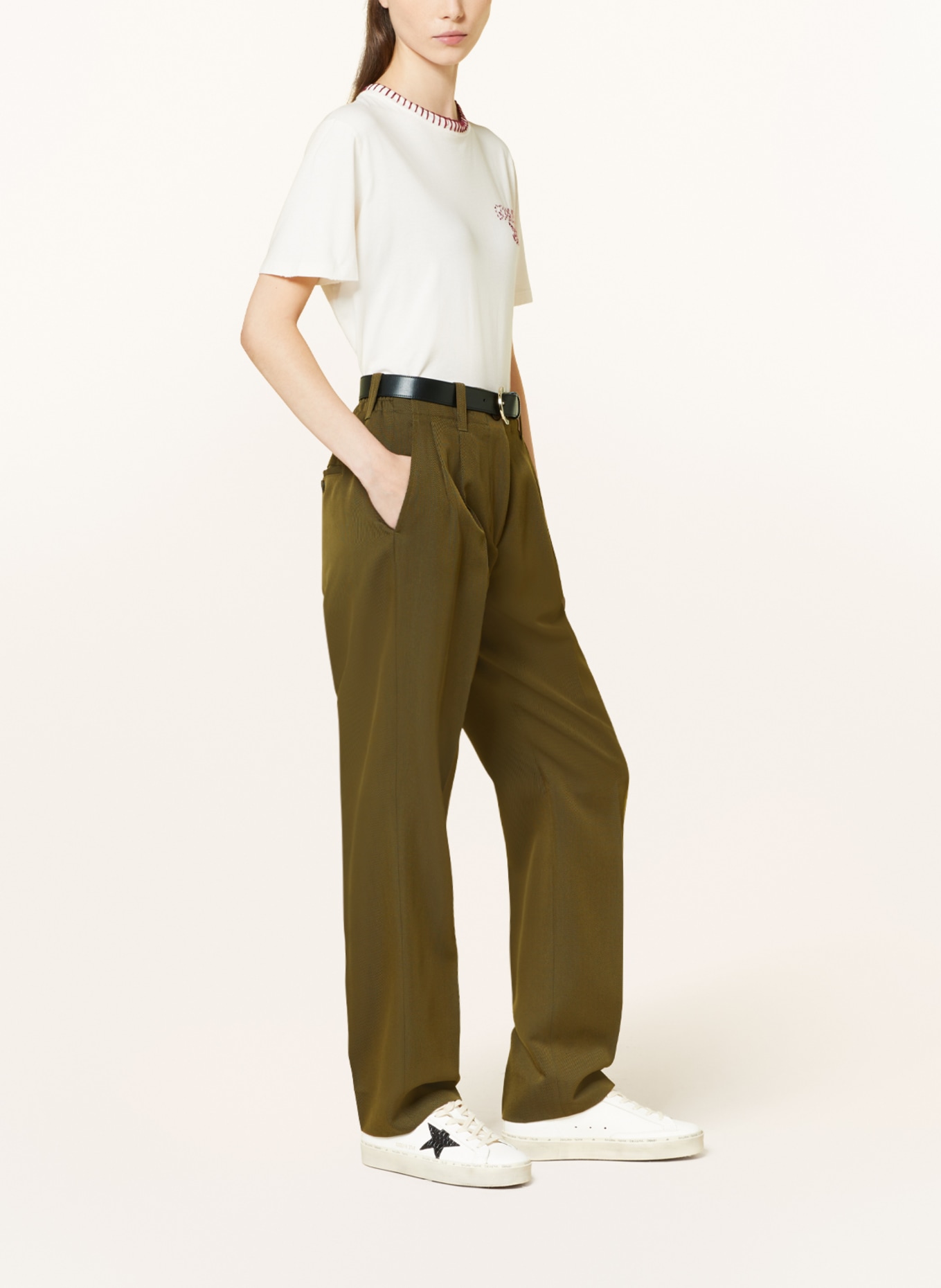 GOLDEN GOOSE Trousers JOURNEY, Color: KHAKI (Image 4)
