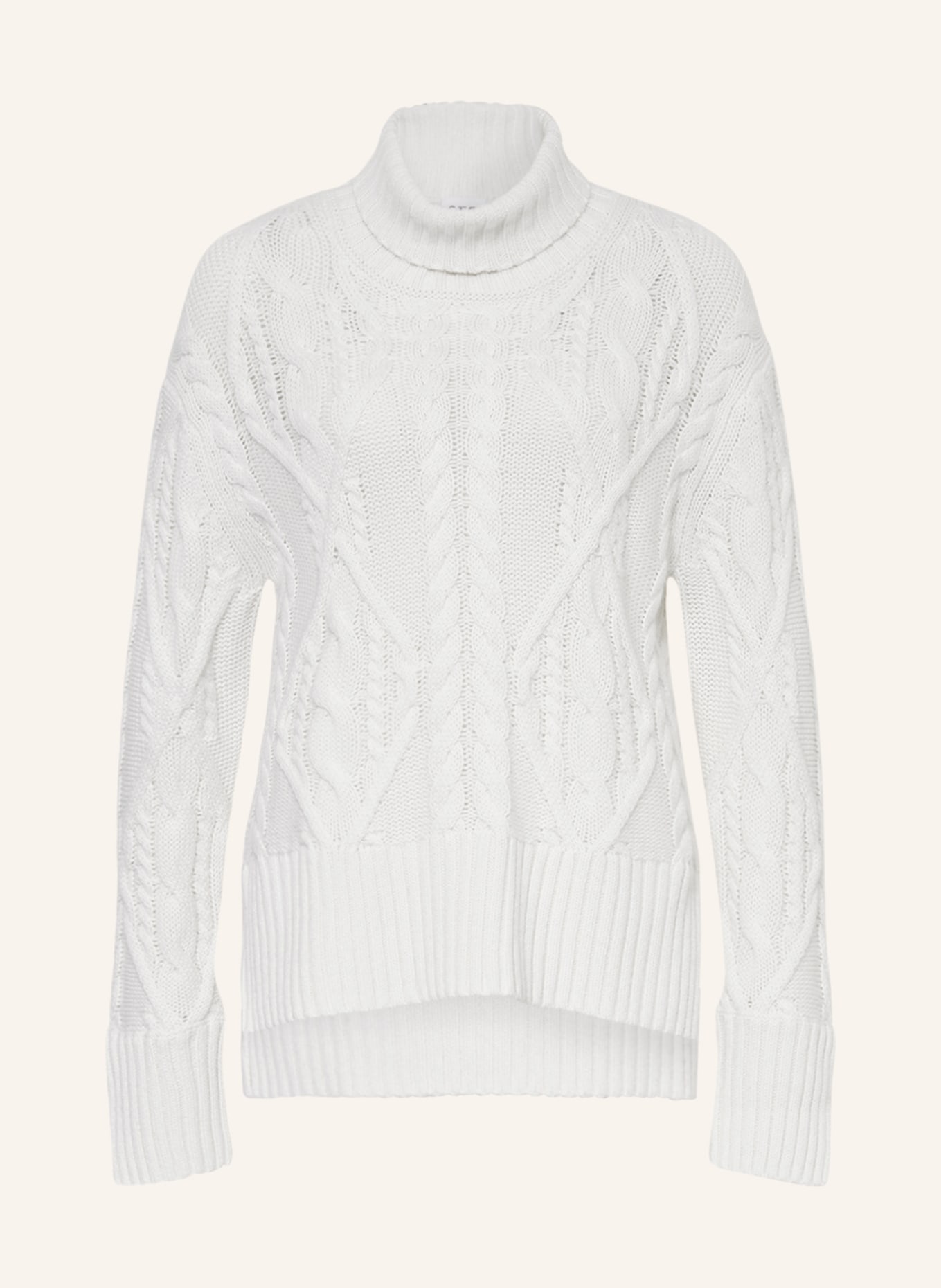 FTC CASHMERE Turtleneck sweater with cashmere, Color: WHITE (Image 1)