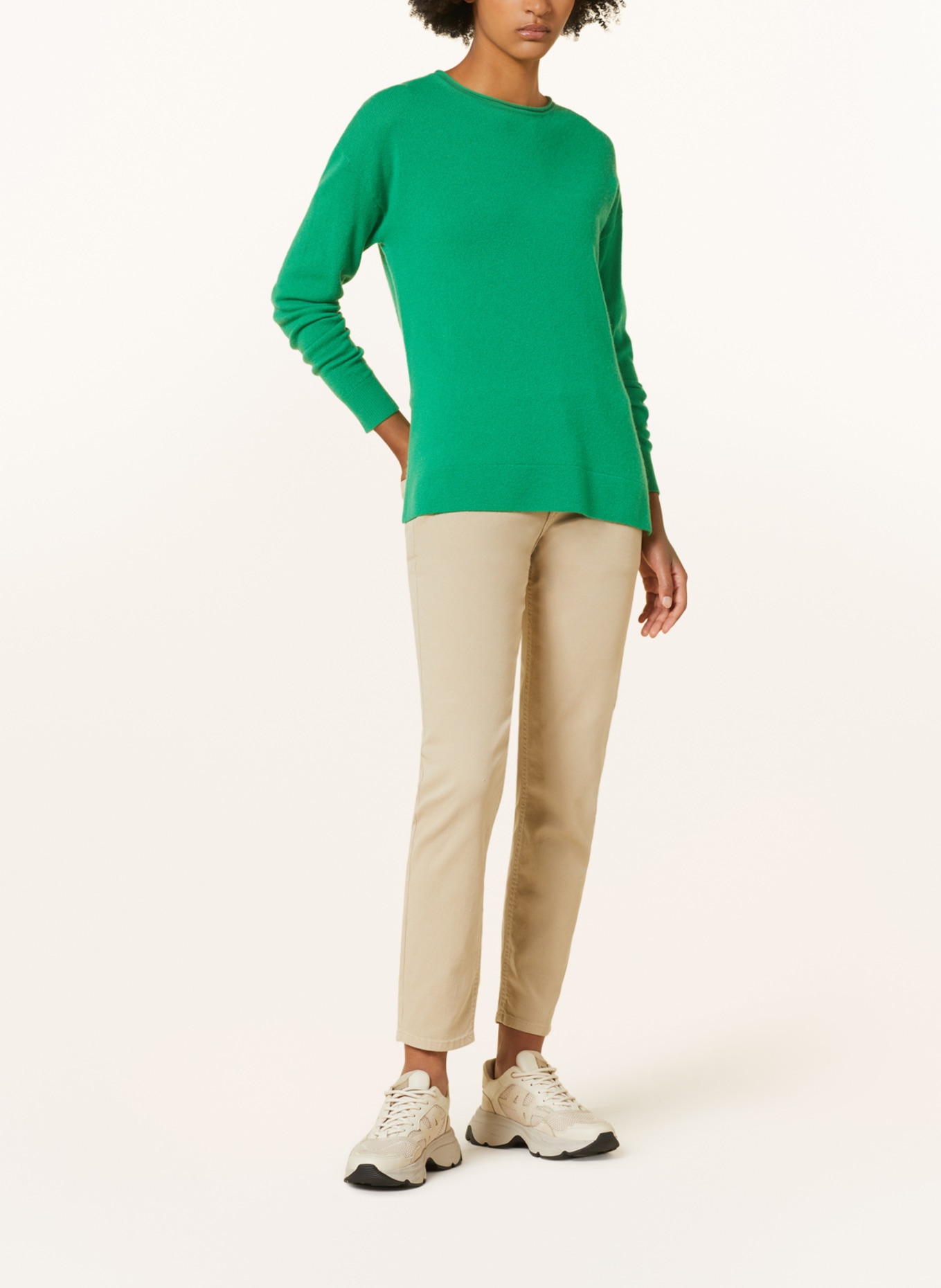 FTC CASHMERE Cashmere-Pullover, Farbe: GRÜN (Bild 2)