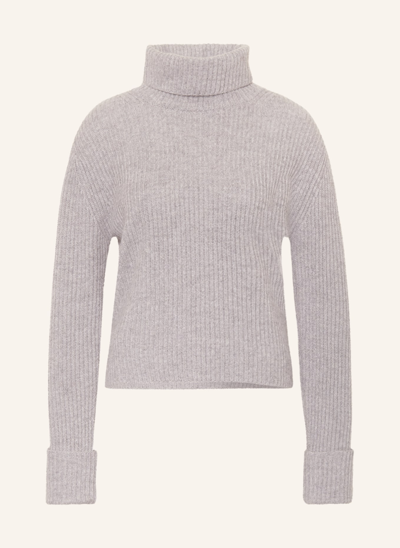 FTC CASHMERE Turtleneck sweater in cashmere, Color: LIGHT GRAY (Image 1)