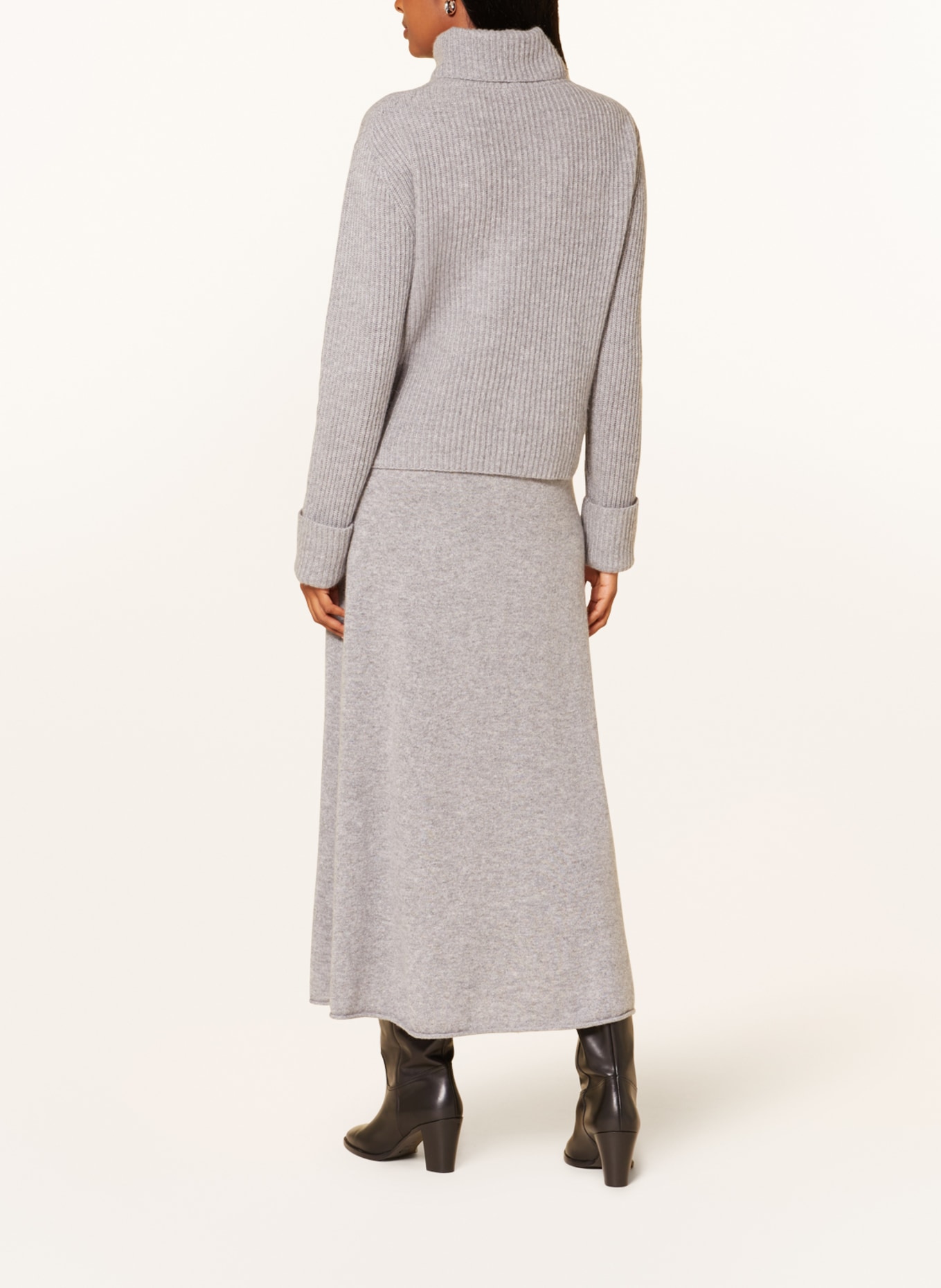 FTC CASHMERE Turtleneck sweater in cashmere, Color: LIGHT GRAY (Image 3)