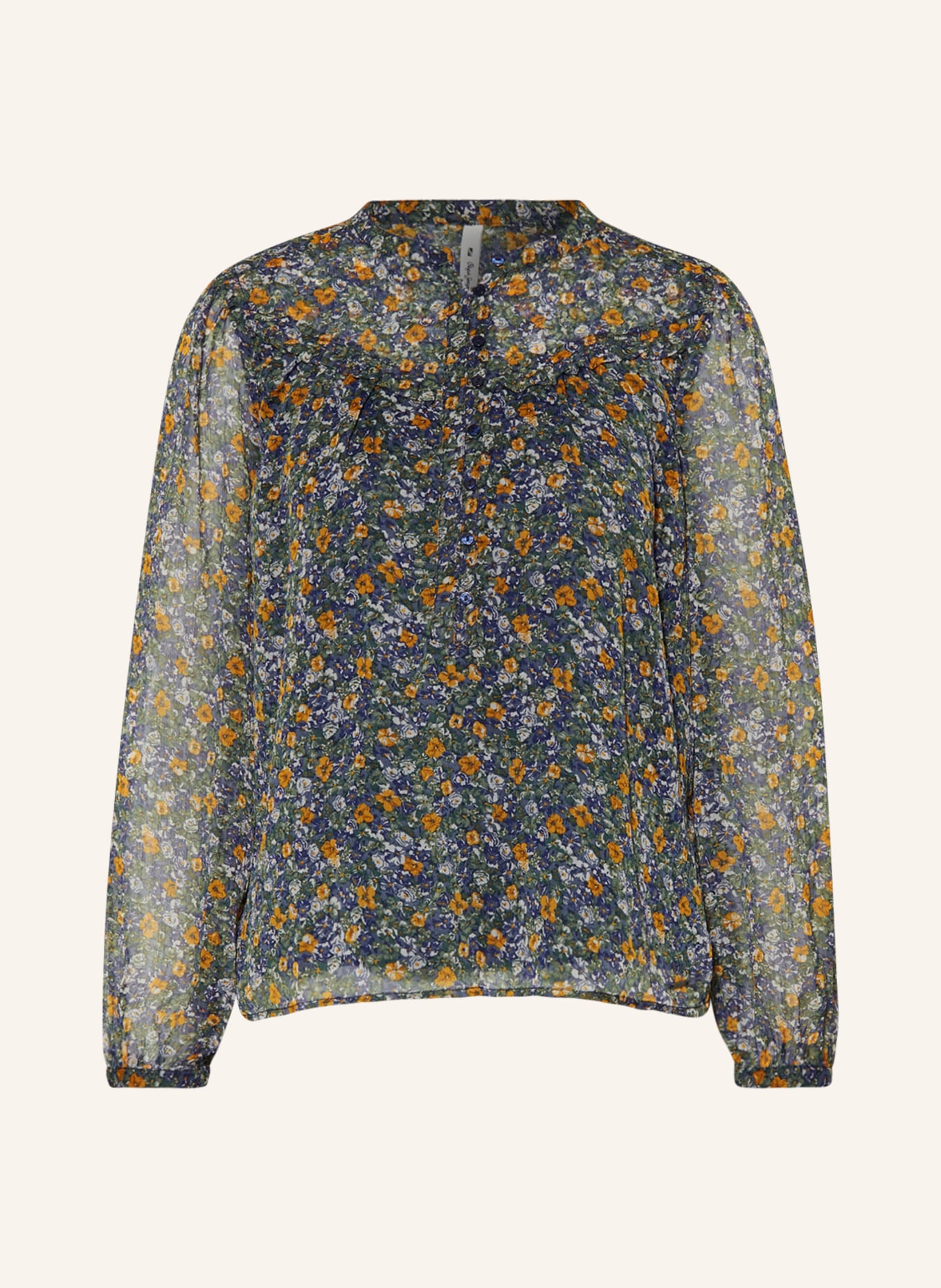 Pepe Jeans Shirt blouse ISEO, Color: TEAL/ ORANGE/ WHITE (Image 1)
