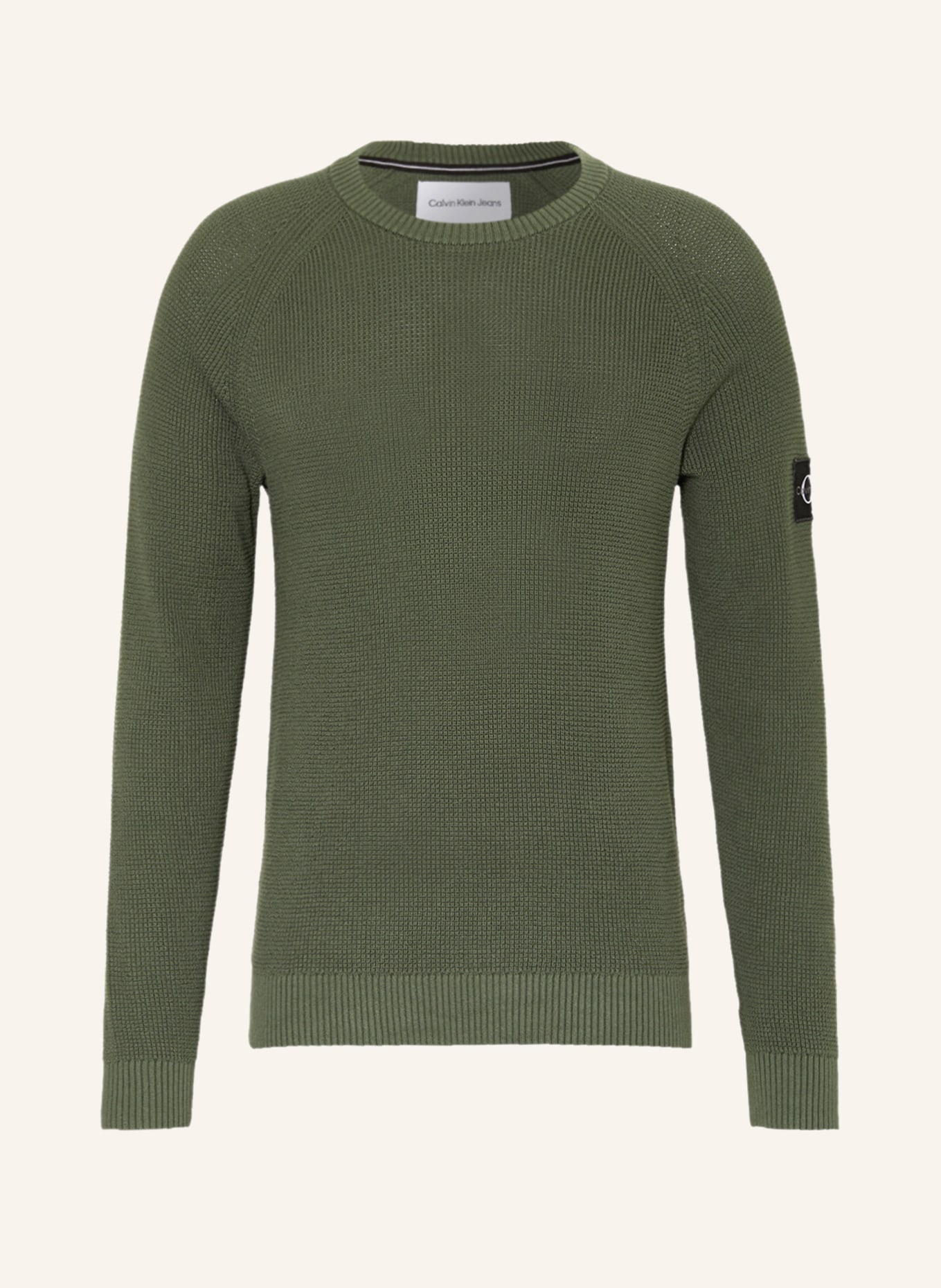 Calvin Klein Jeans Sweter, Kolor: OLIWKOWY (Obrazek 1)